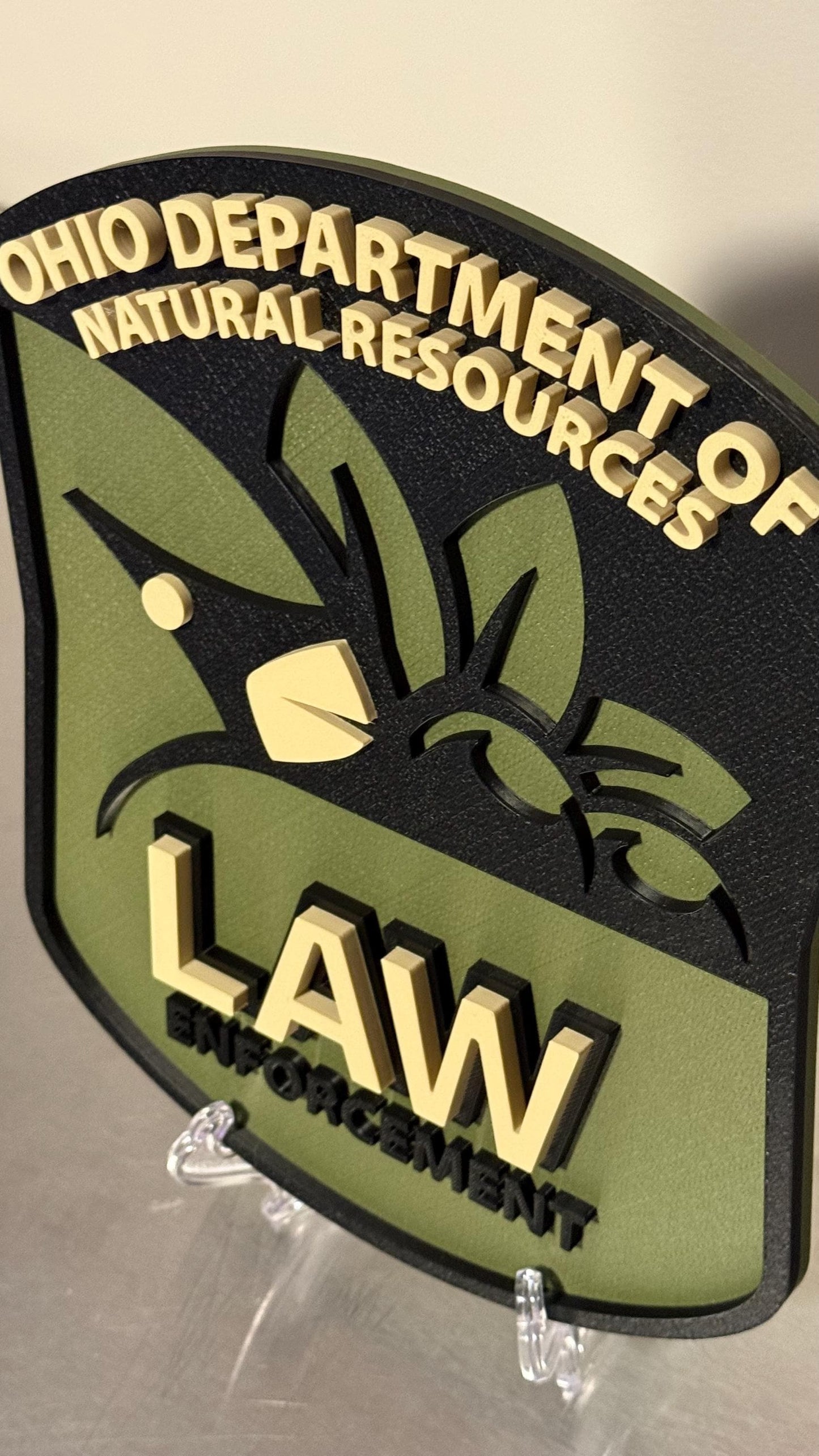 ODNR Law Enforcement 3D Plaque - Ohio First Responder Wall Art