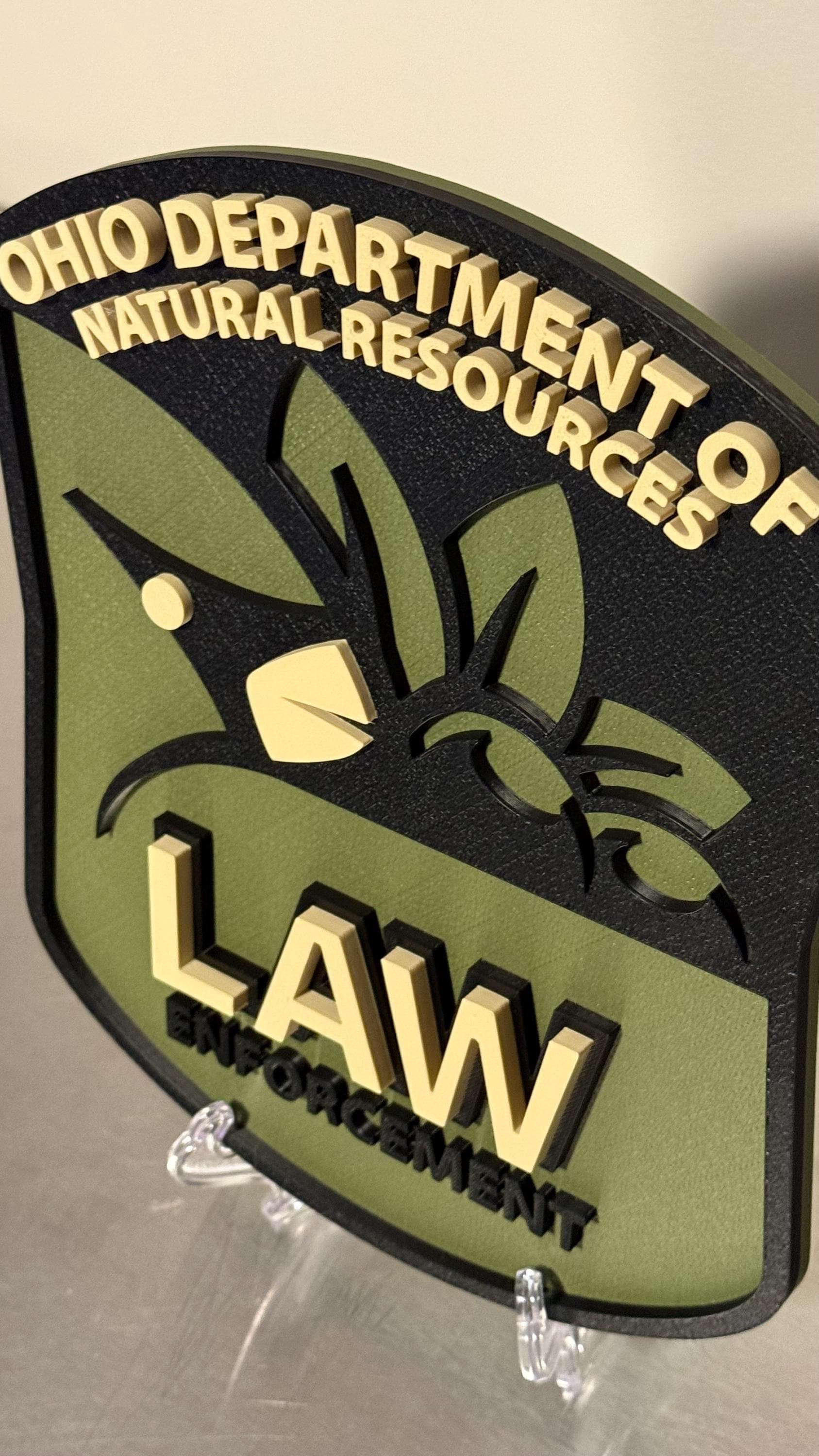 ODNR Law Enforcement 3D Plaque - Ohio First Responder Wall Art