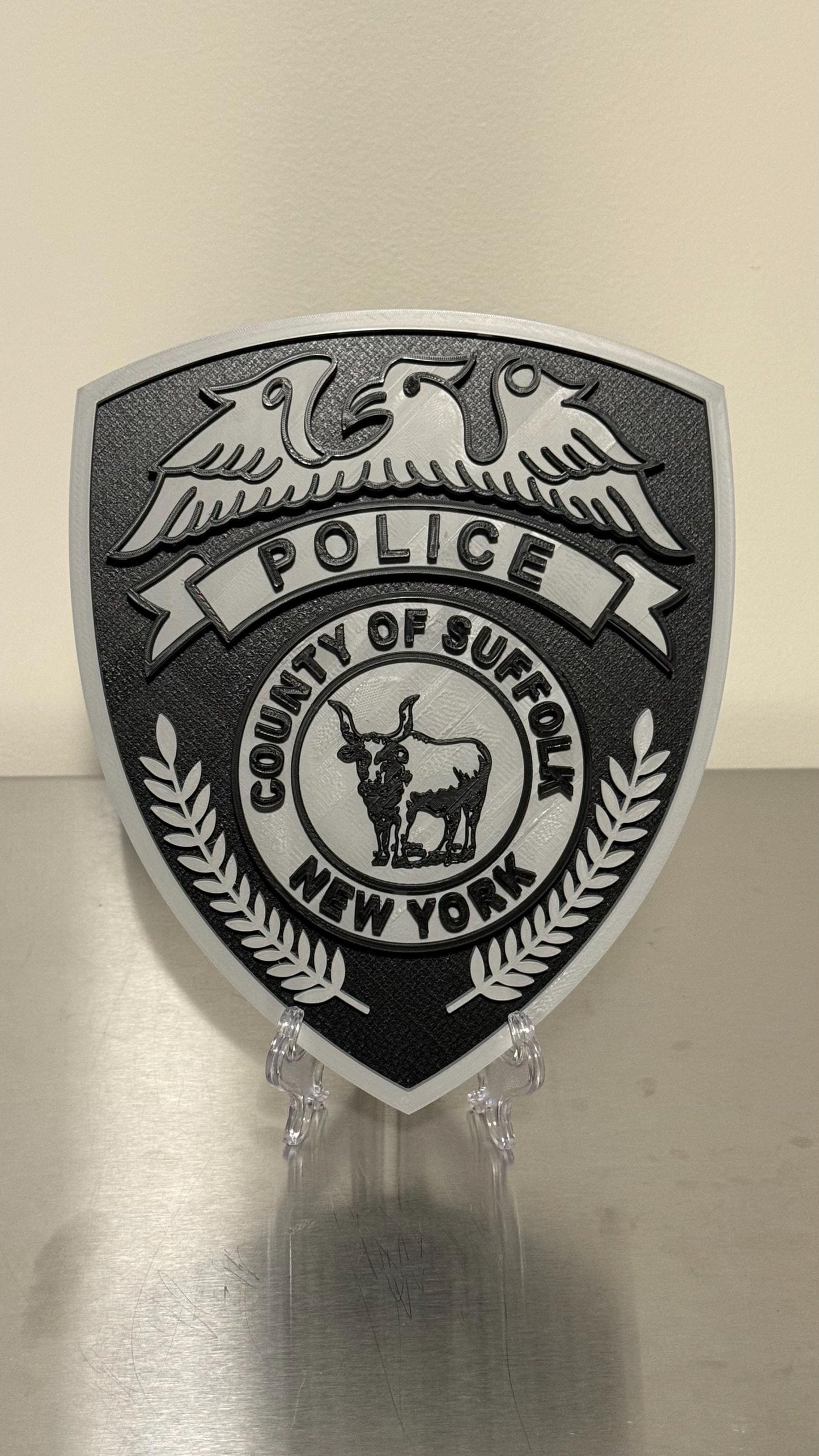 Suffolk County Police 3D Plaque: Long Island First Responder Wall Decor New York