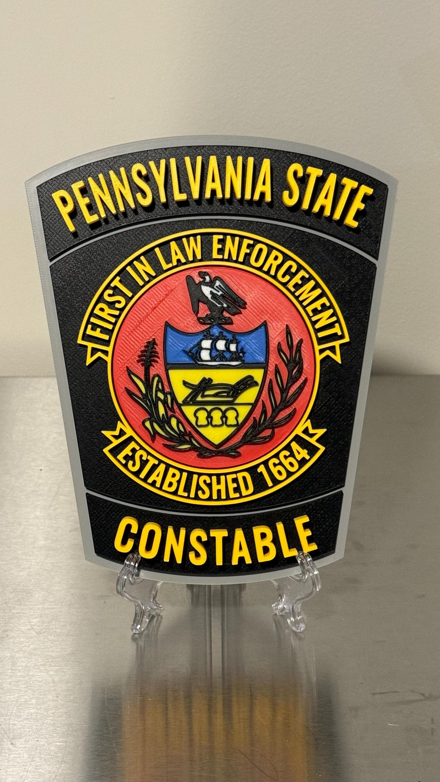 PA State Constable 3D Display Plaque - First Responder Wall Art PA Pennsylvania
