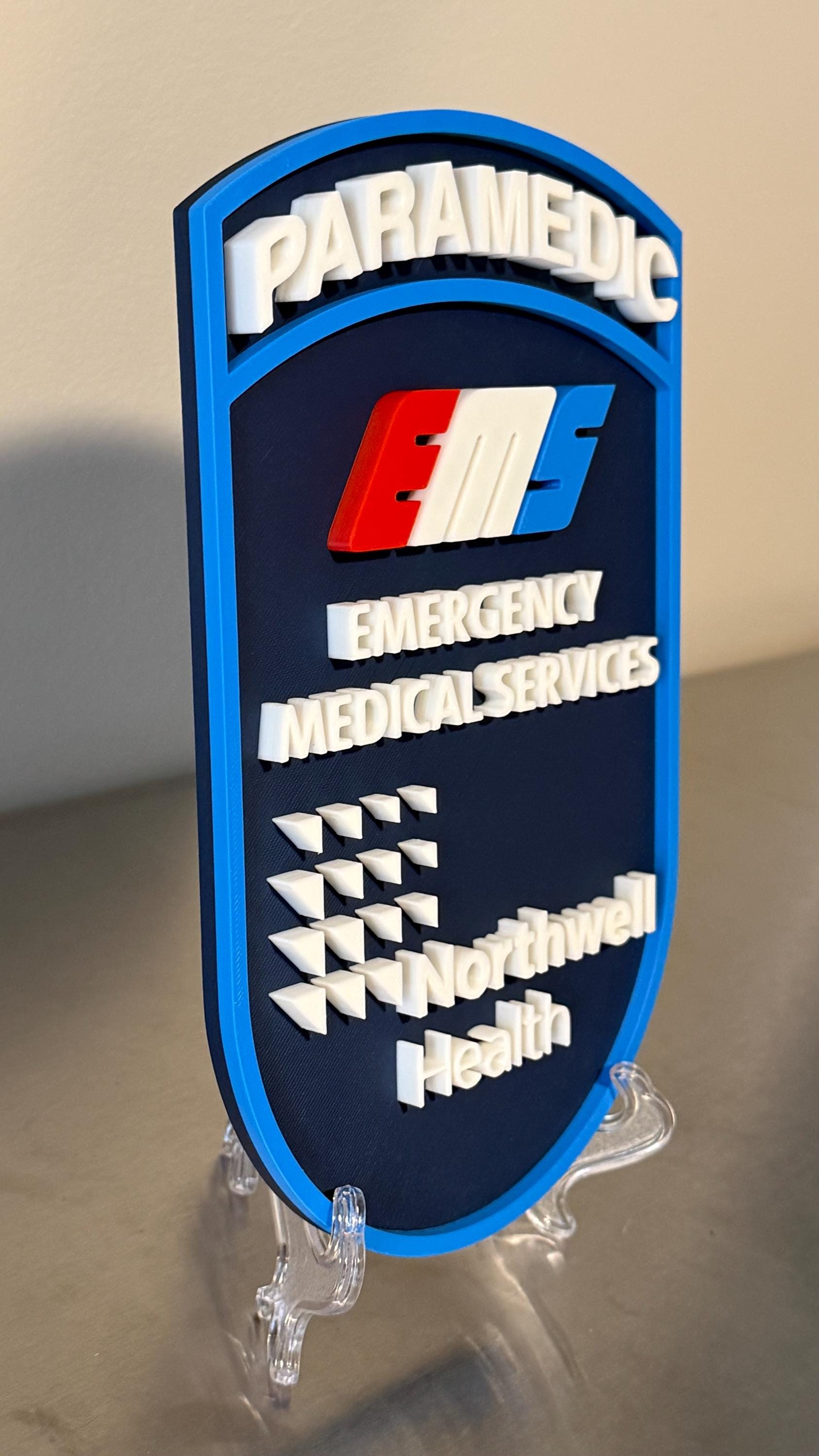 Northwell Health EMS 3D Display Plaque EMT Paramedic First Responder Gift New York