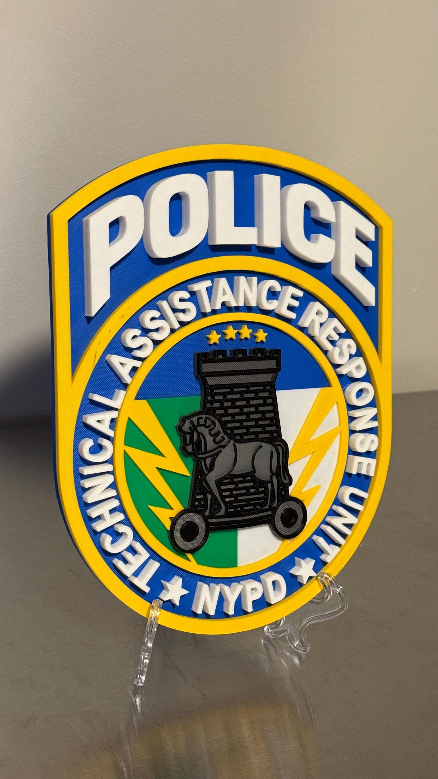 NYPD TARU 3D Plaque: Embossed Police Wall Display