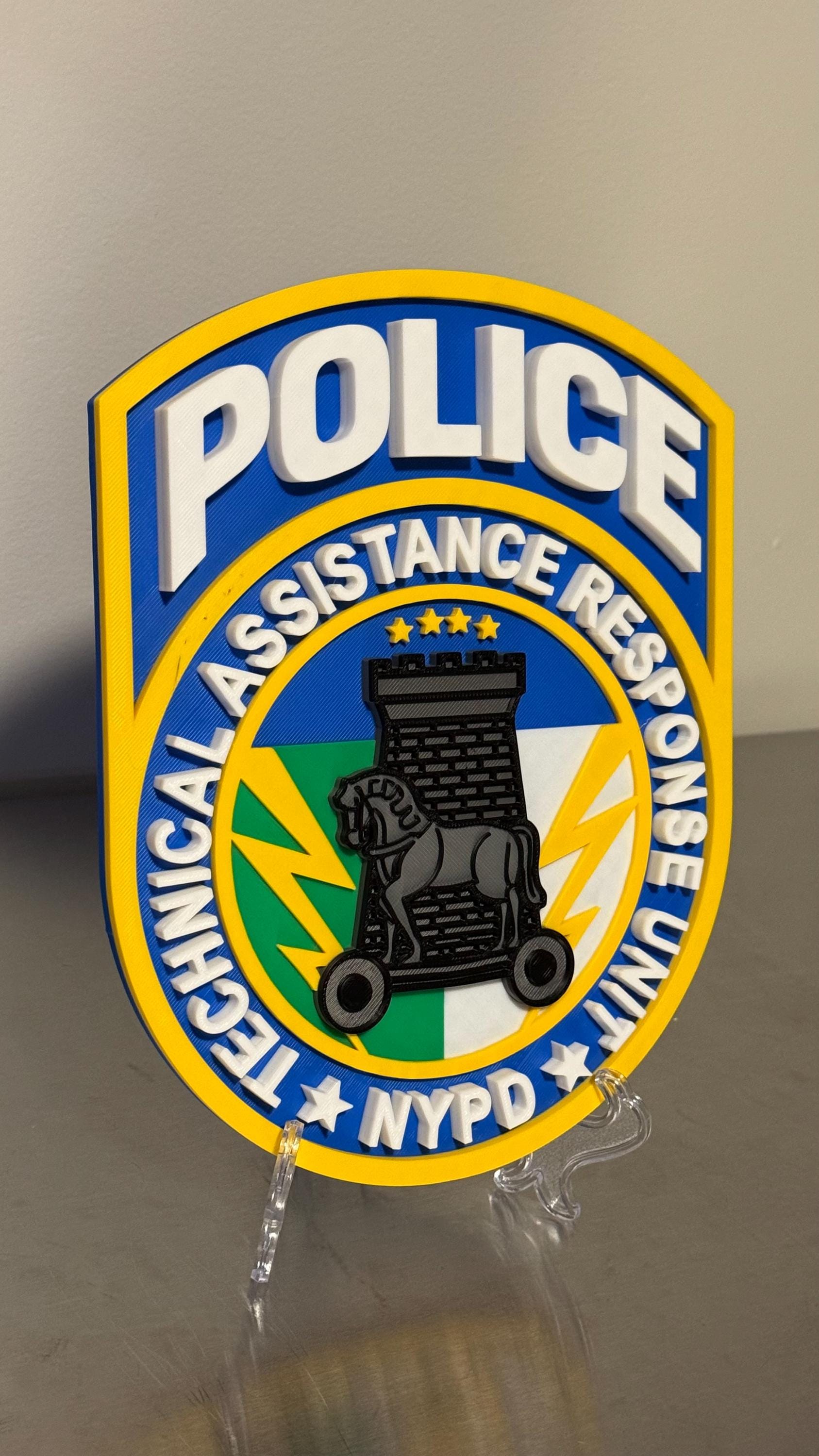NYPD TARU 3D Plaque: Embossed Police Wall Display