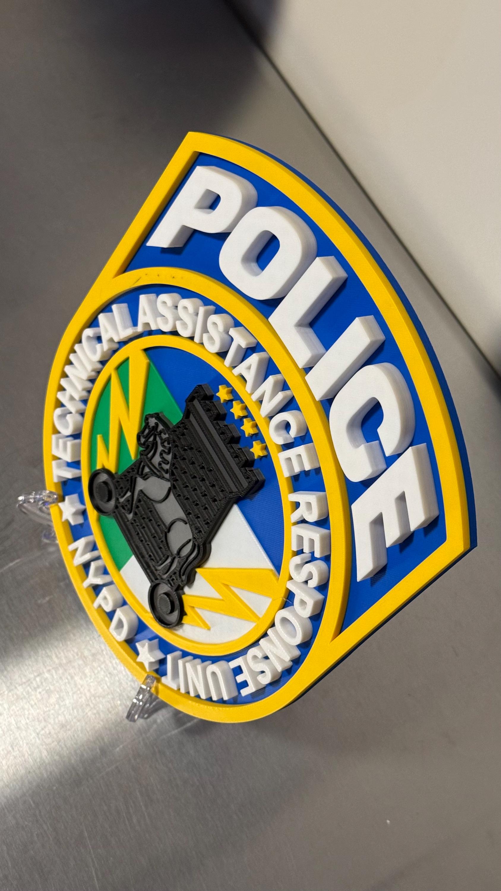 NYPD TARU 3D Plaque: Embossed Police Wall Display