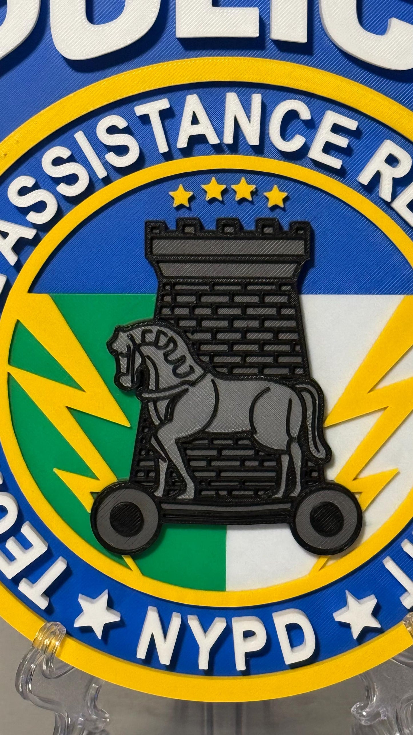 NYPD TARU 3D Plaque: Embossed Police Wall Display