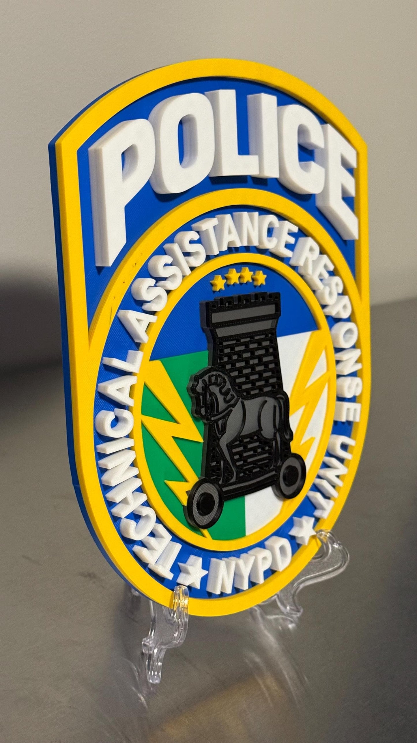 NYPD TARU 3D Plaque: Embossed Police Wall Display