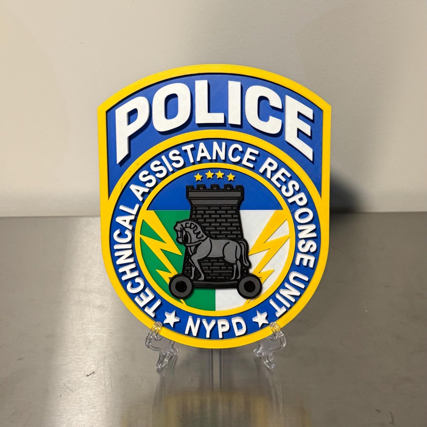 NYPD TARU 3D Plaque: Embossed Police Wall Display