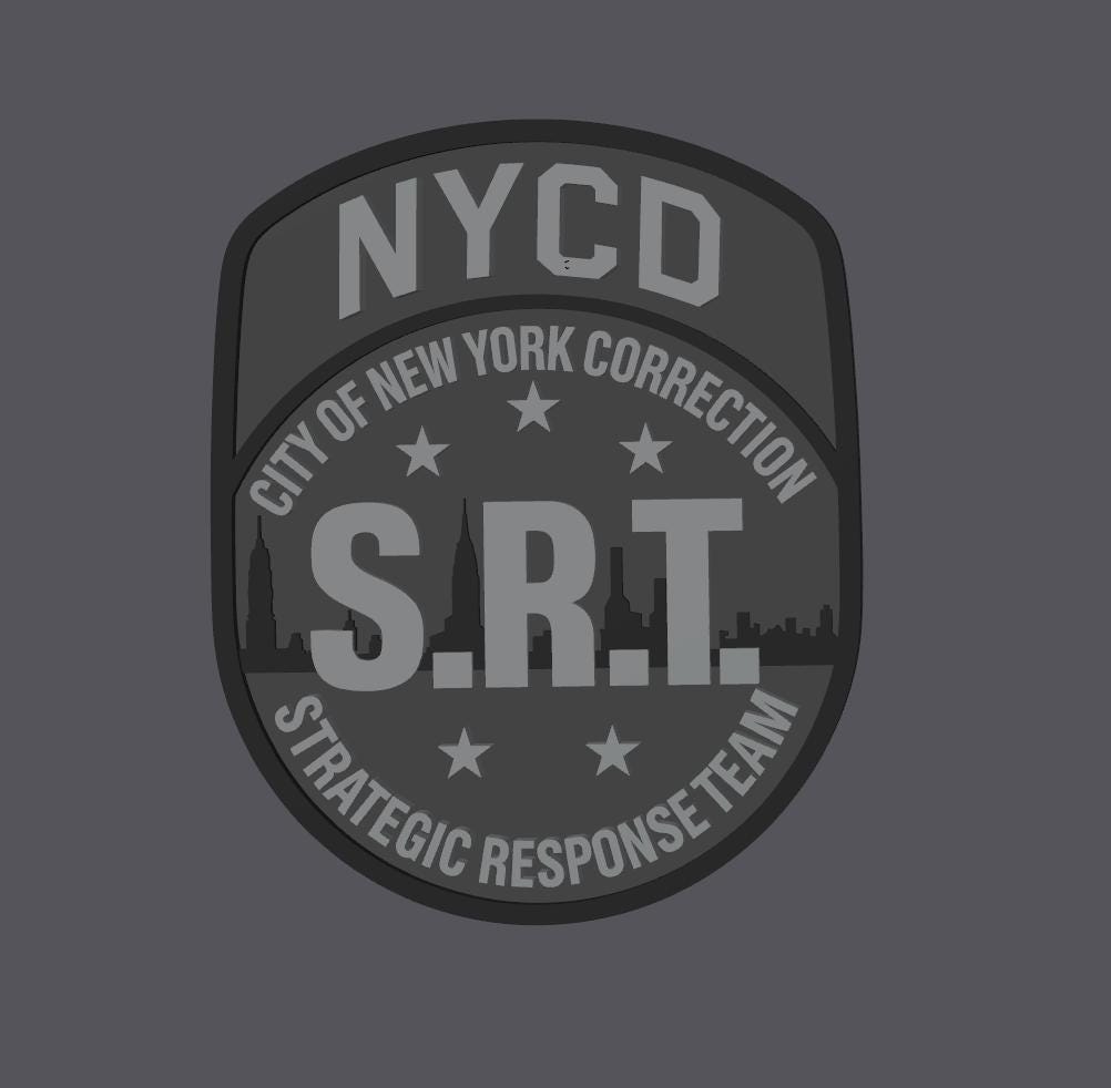 NYCD SRT Strategic Response Team Plaque: 3D Embossed First Responder Wall Art NYC New York