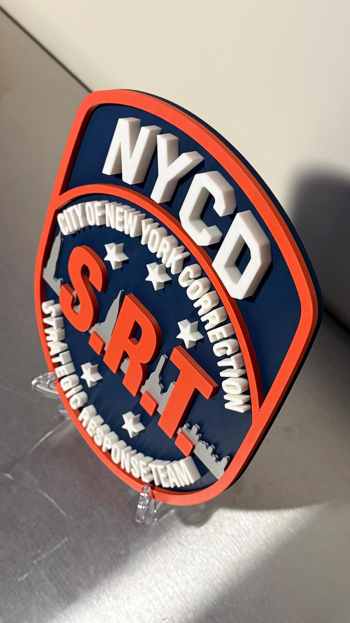 NYCD SRT Strategic Response Team Plaque: 3D Embossed First Responder Wall Art NYC New York