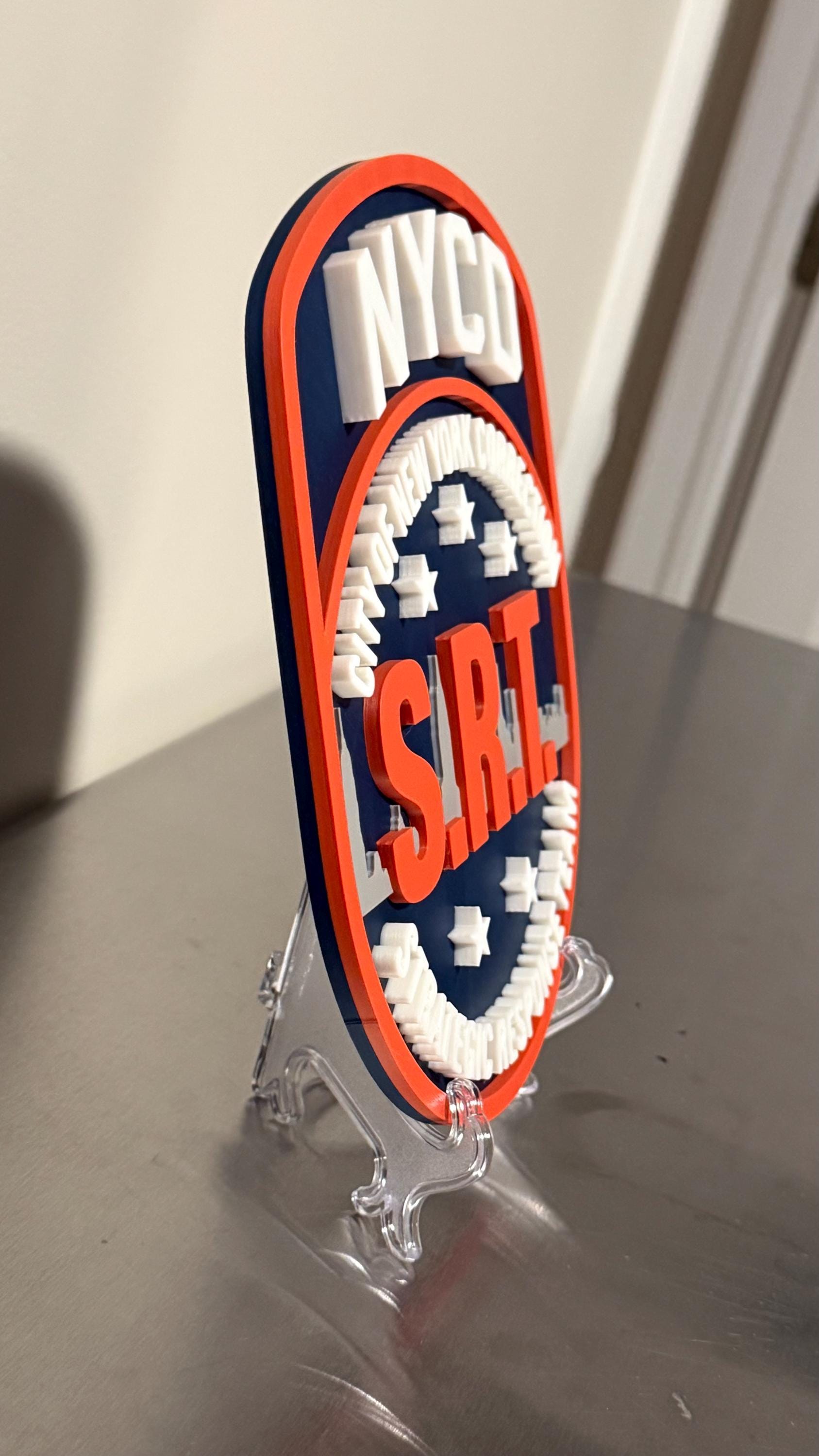 NYCD SRT Strategic Response Team Plaque: 3D Embossed First Responder Wall Art NYC New York