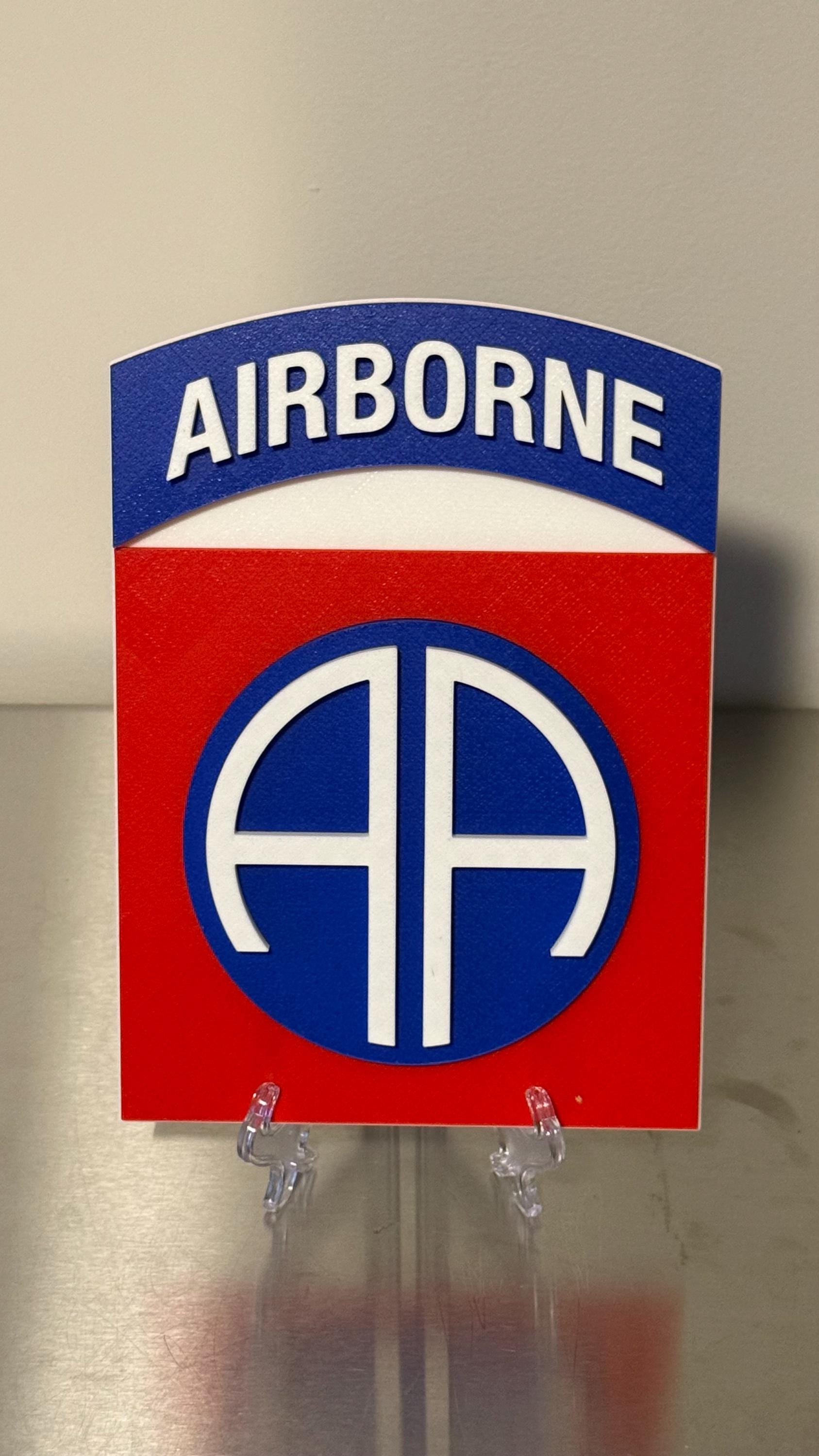 US Army 82nd Airborne Division "All American" 3D Plaque: Veteran Gift Government