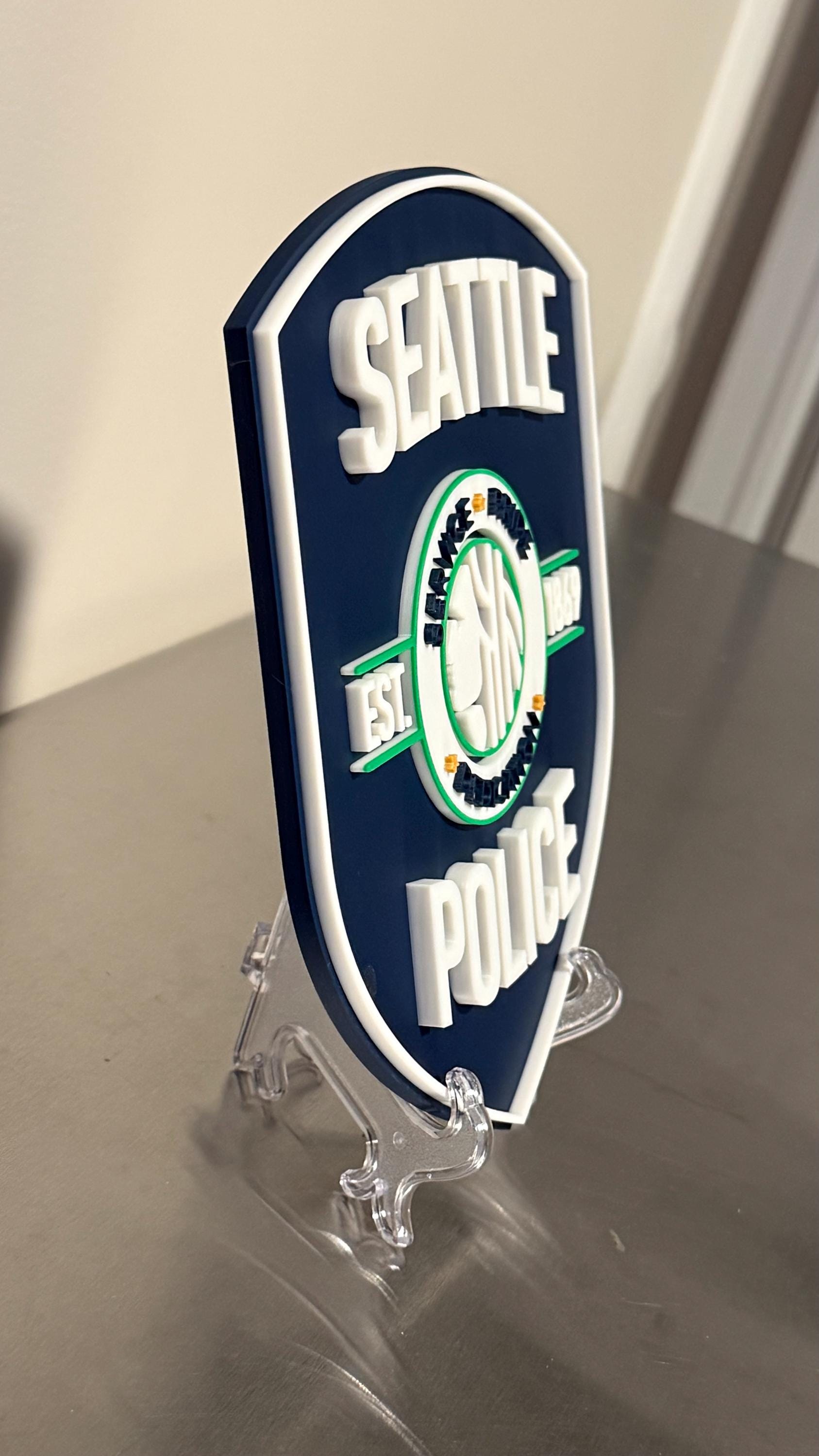 Seattle Police Department Logo Plaque: First Responder Wall Art Washington