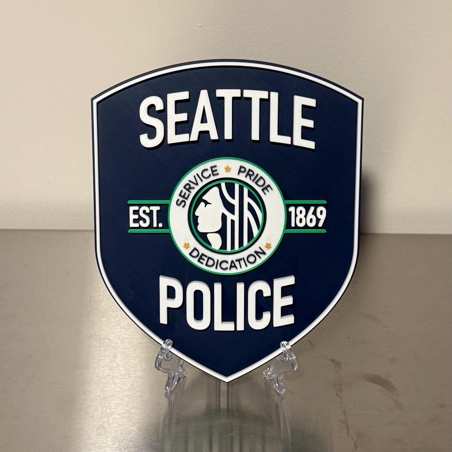 Seattle Police Department Logo Plaque: First Responder Wall Art Washington