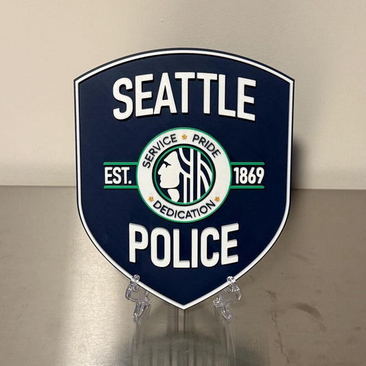 Seattle Police Department Logo Plaque: First Responder Wall Art Washington