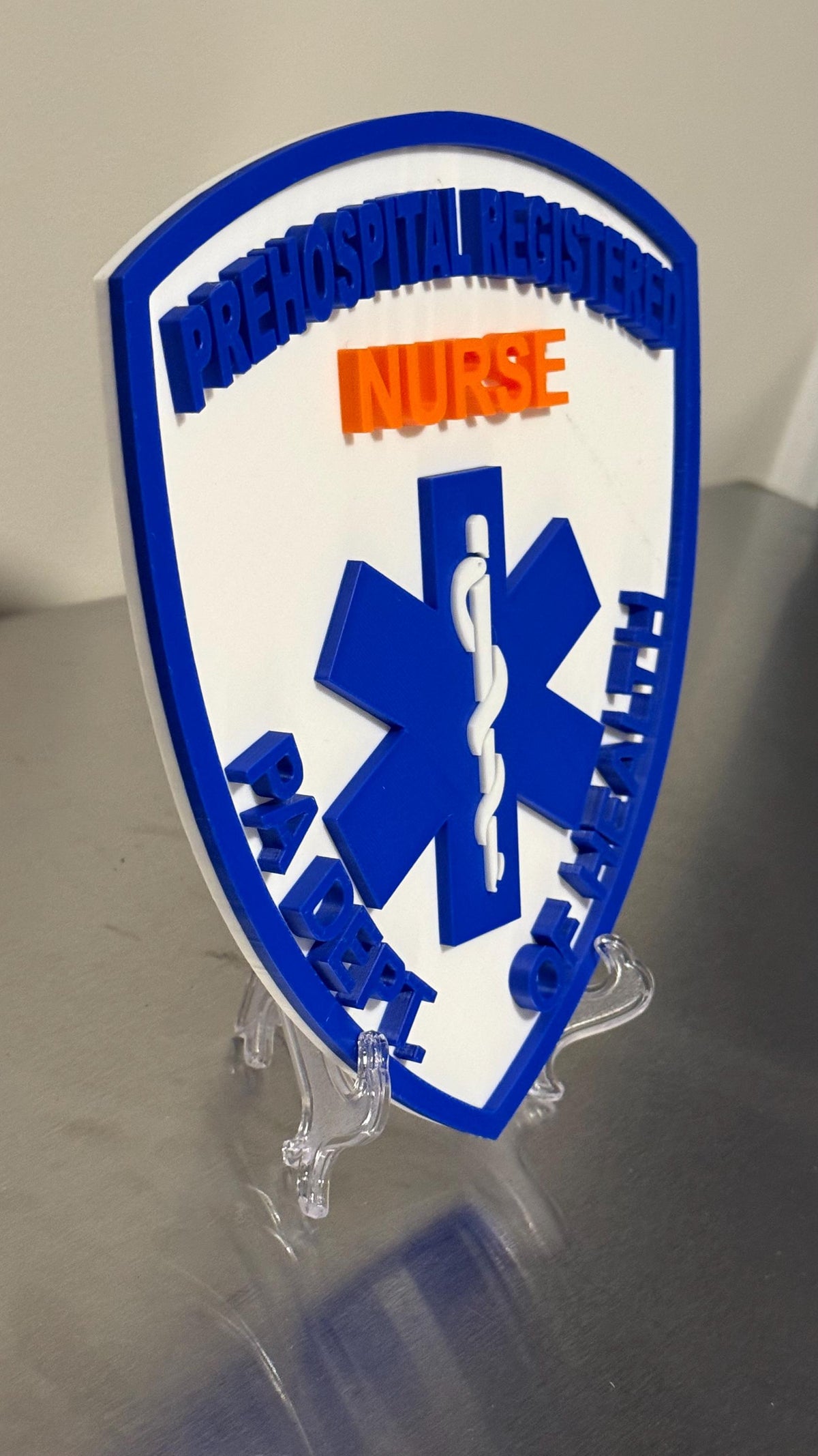 PA PHRN Plaque – 3D Embossed Prehospital Registered Nurse Gift Pennsylvania