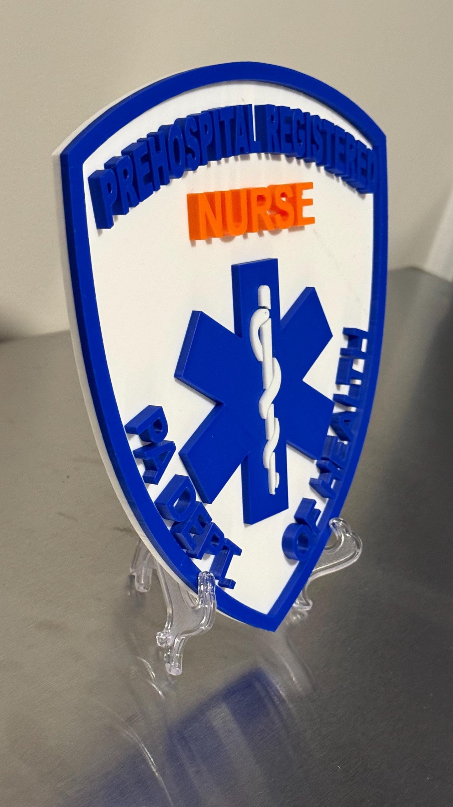 PA PHRN Plaque – 3D Embossed Prehospital Registered Nurse Gift Pennsylvania