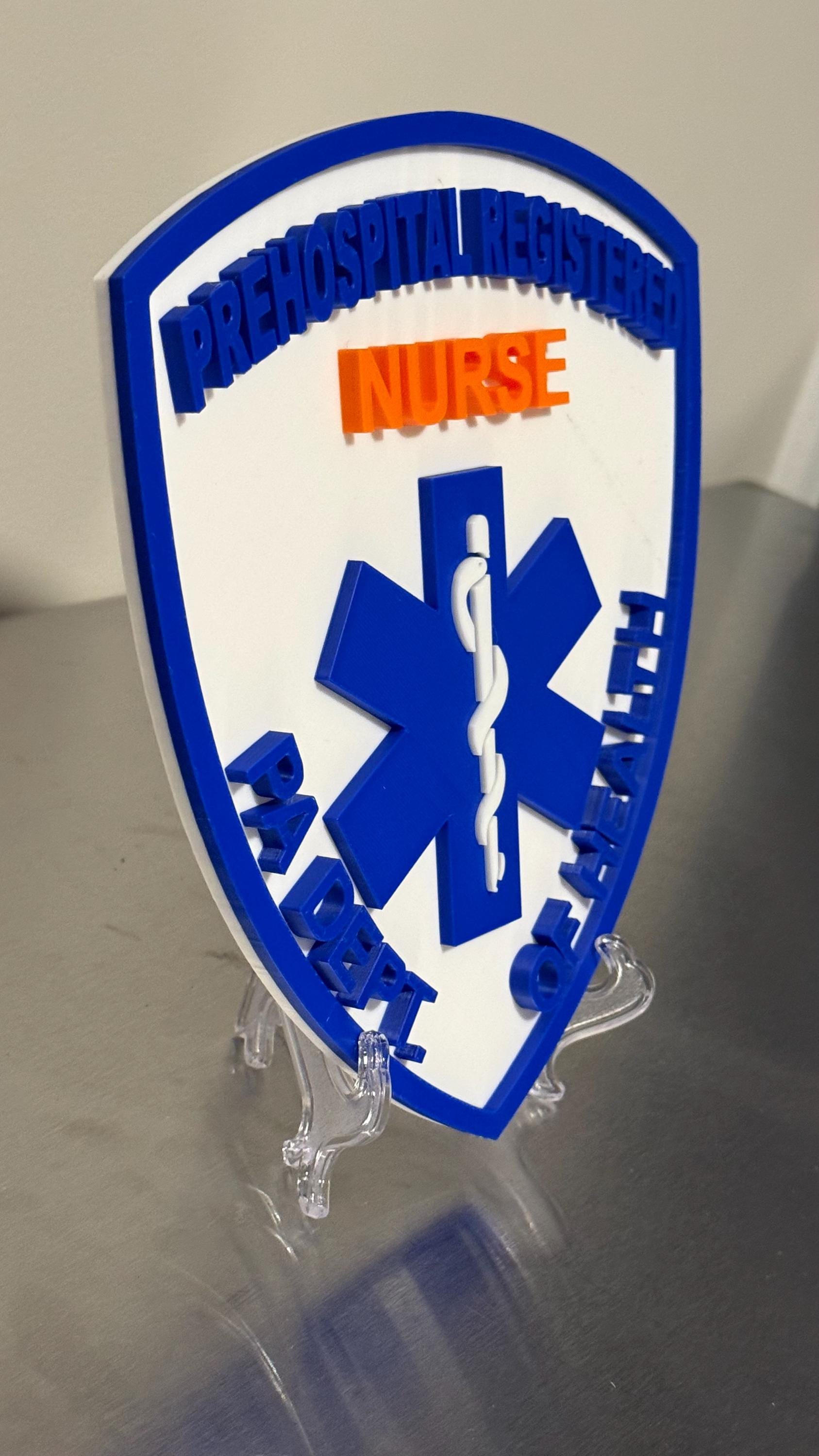 PA PHRN Plaque – 3D Embossed Prehospital Registered Nurse Gift Pennsylvania
