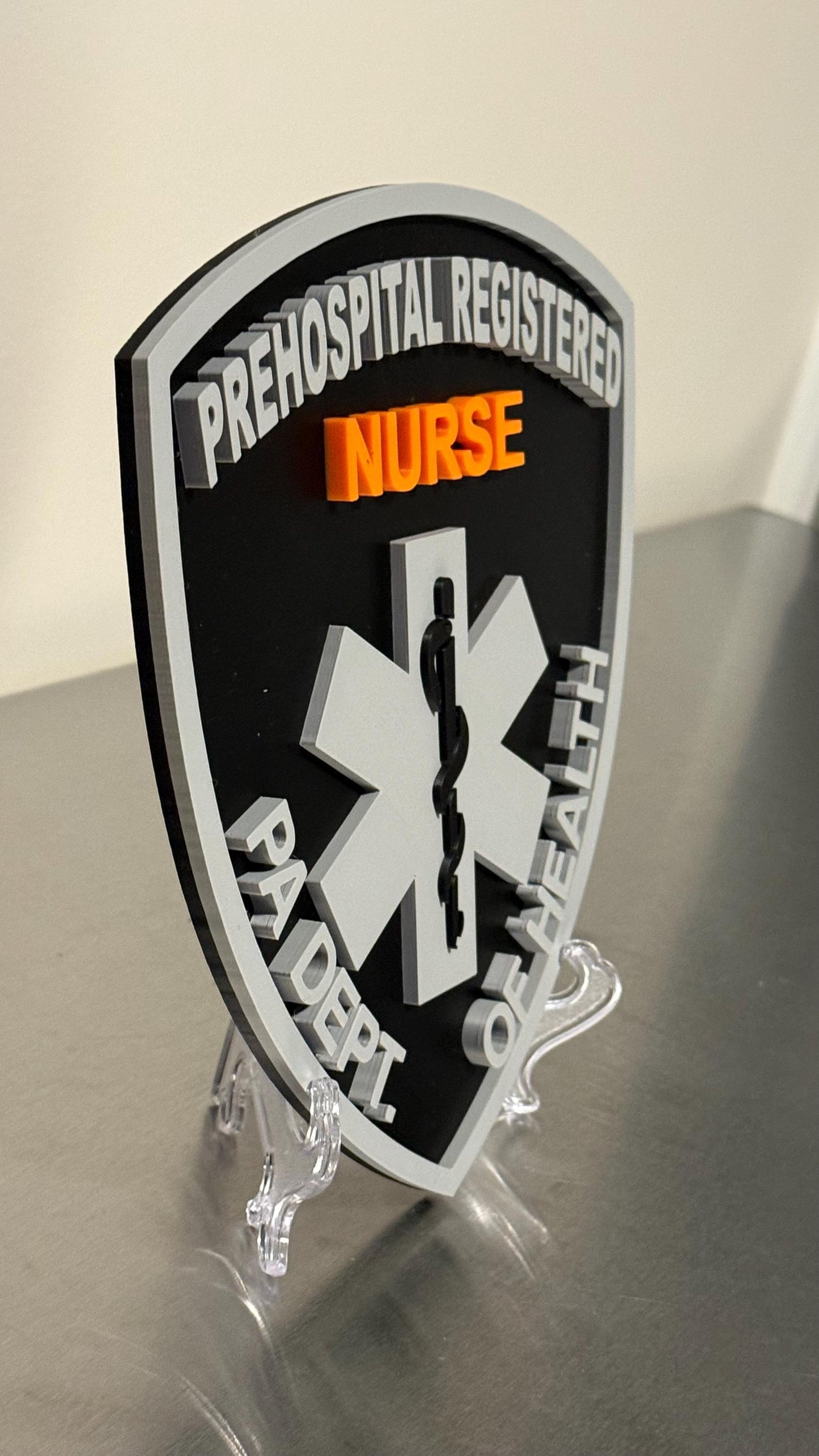PA PHRN Plaque – 3D Embossed Prehospital Registered Nurse Gift Pennsylvania