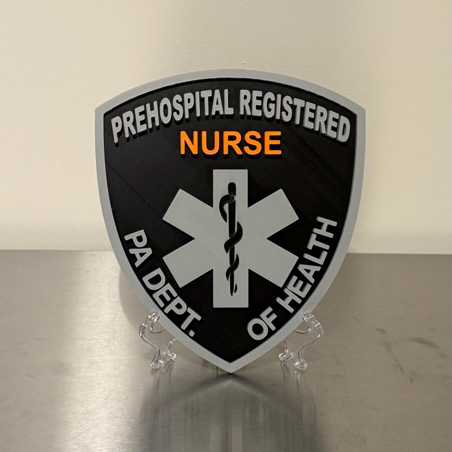 PA PHRN Plaque – 3D Embossed Prehospital Registered Nurse Gift Pennsylvania