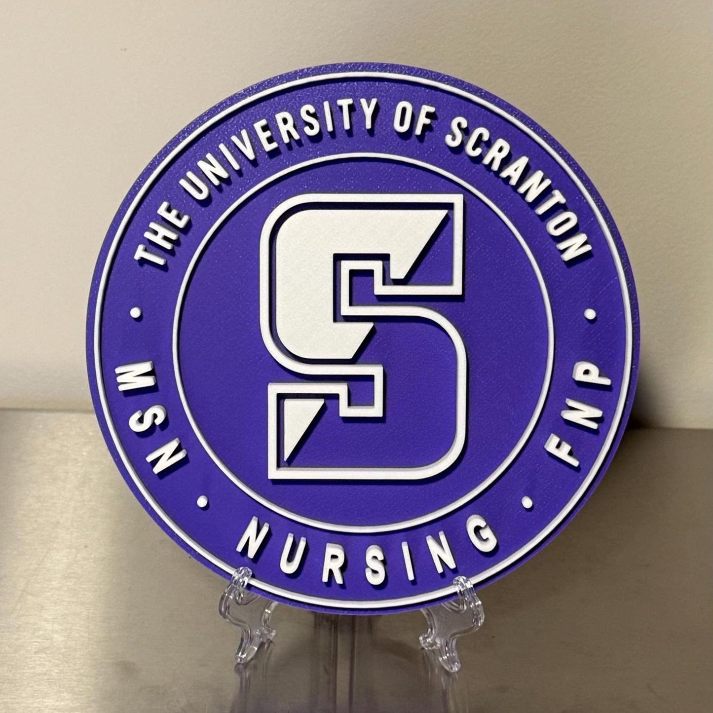 Customizable University of Scranton Pennsylvania 3D Embossed Display Plaque PA
