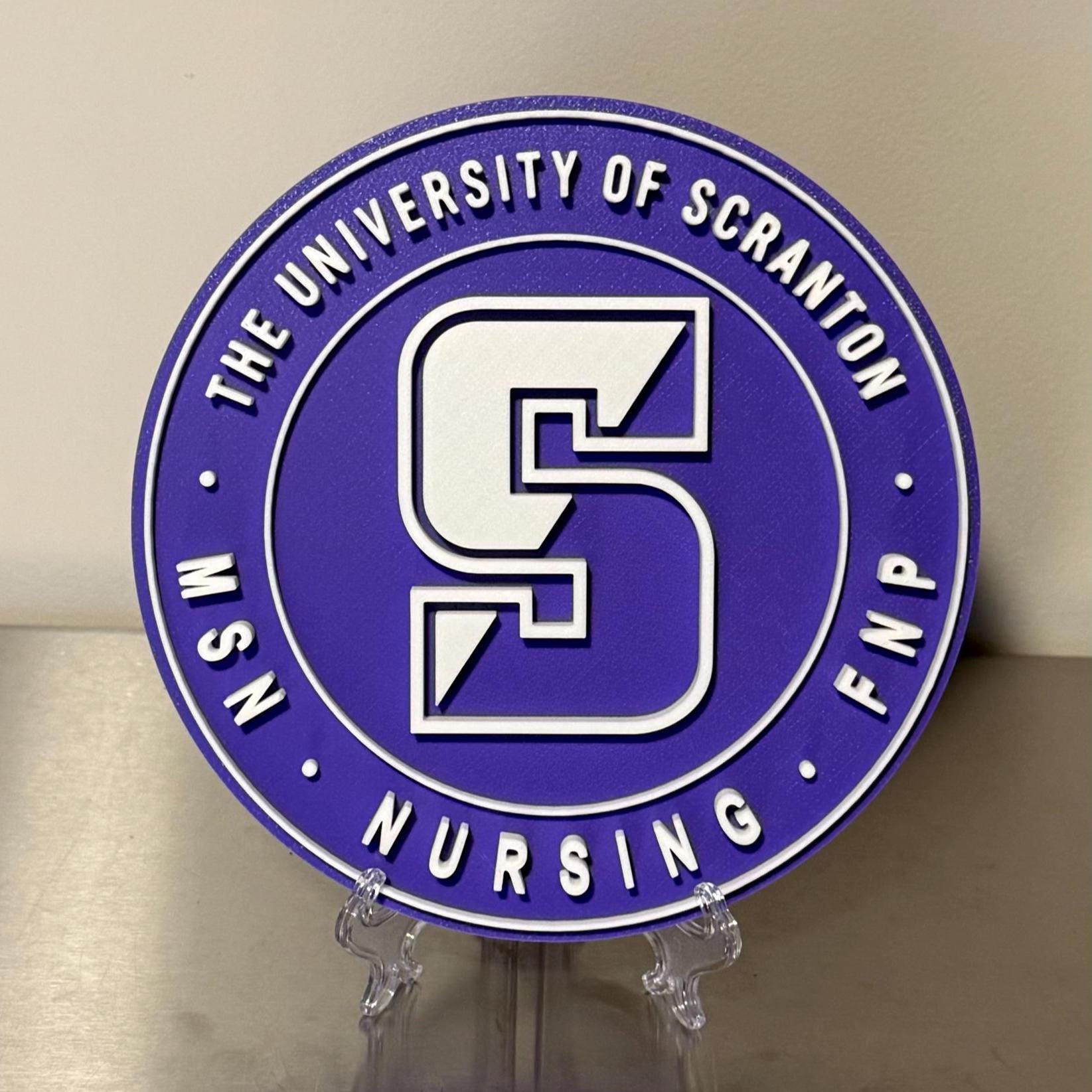 Customizable University of Scranton Pennsylvania 3D Embossed Display Plaque PA