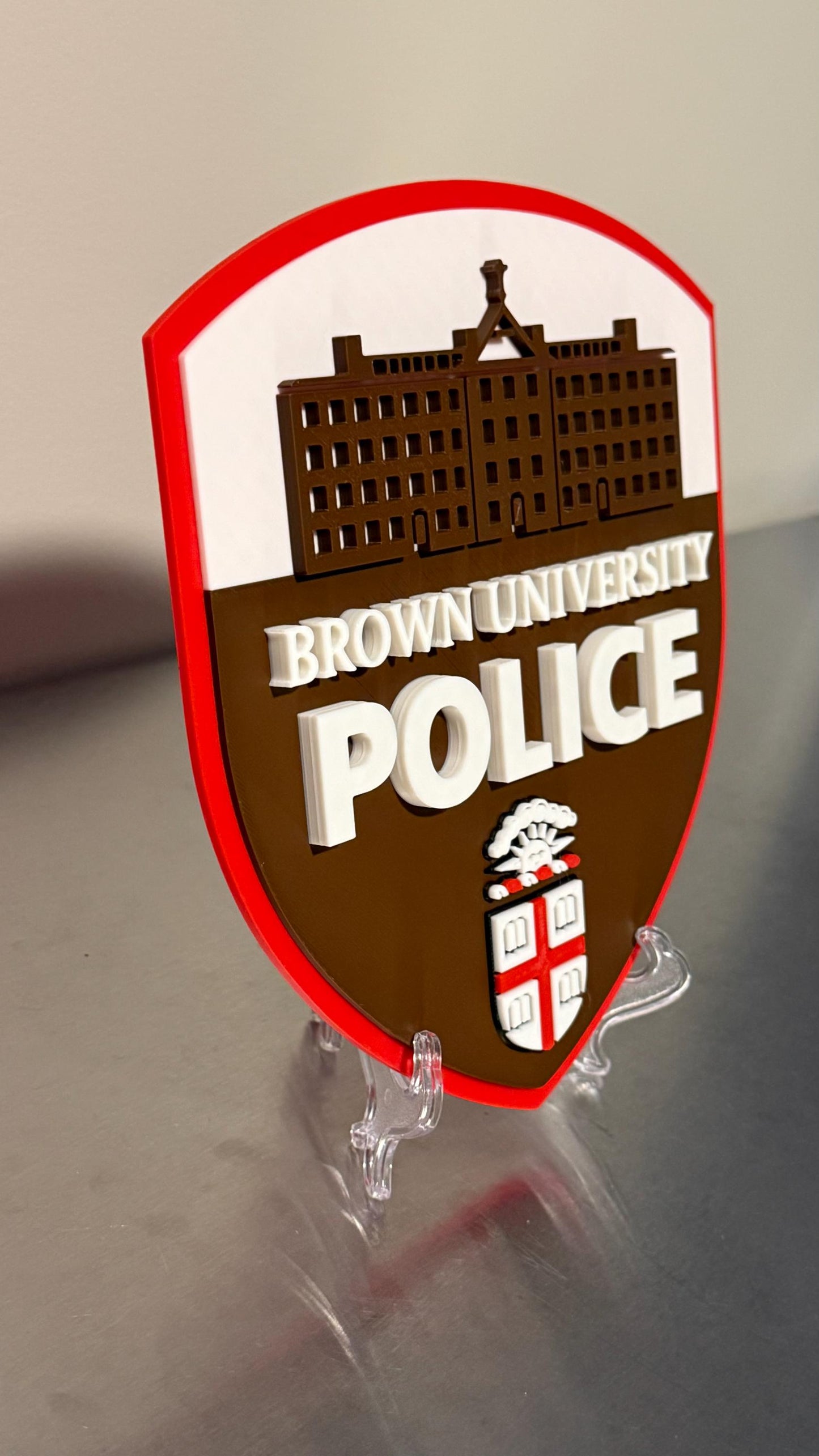 Brown University Police 3D Embossed Display Plaque Rhode Island