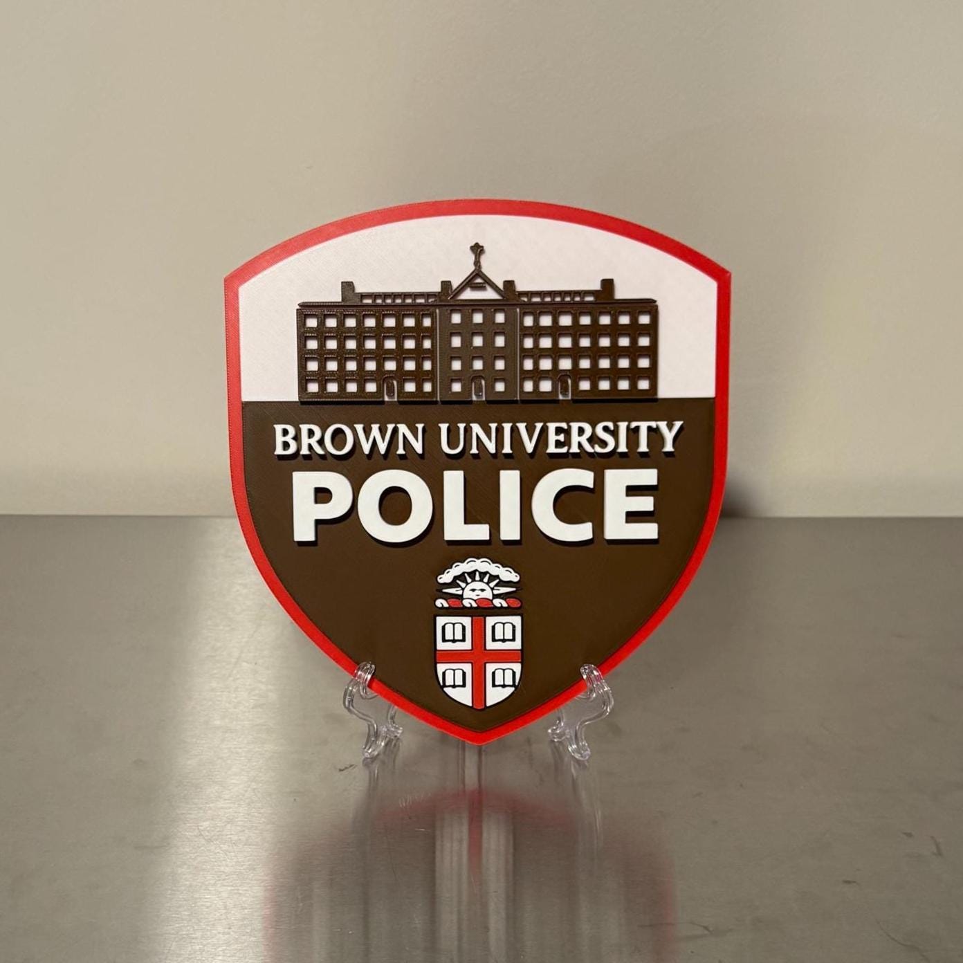 Brown University Police 3D Embossed Display Plaque Rhode Island