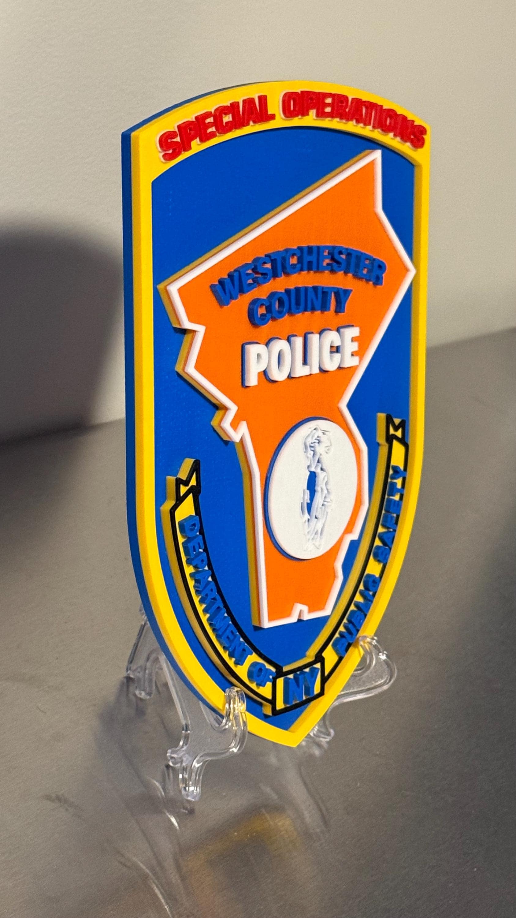 Westchester County Police Special Operations 3D Plaque: First Responder Wall Decor New York