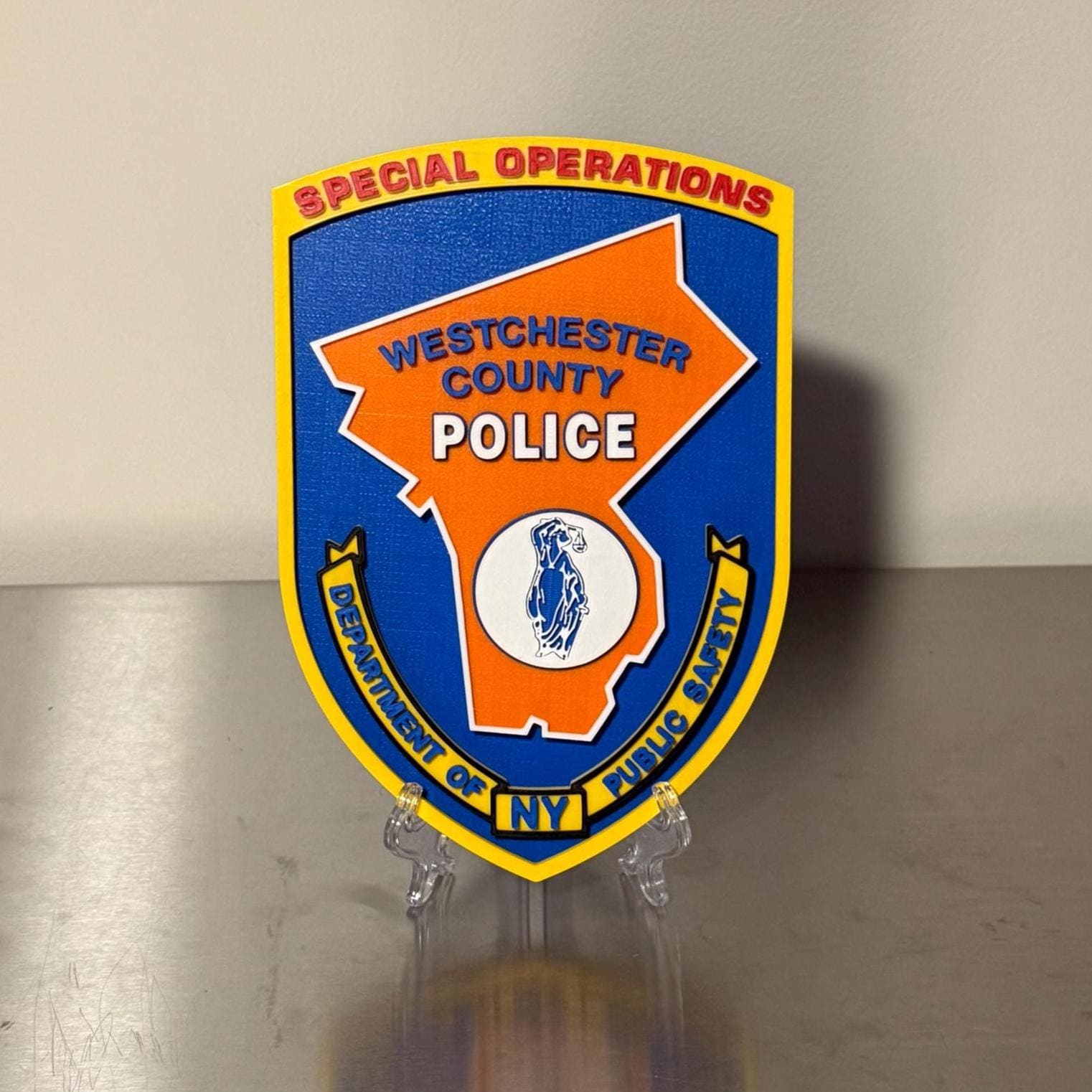 Westchester County Police Special Operations 3D Plaque: First Responder Wall Decor New York