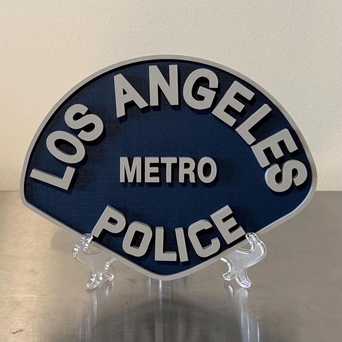 Los Angeles Police Department 3D Embossed Display Plaque - First Responder Wall Art California