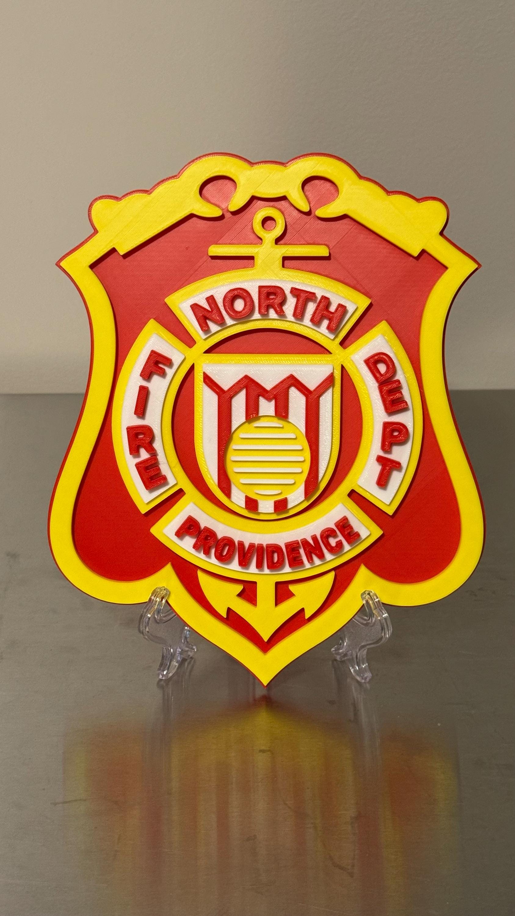 North Providence RI Fire Department Plaque: First Responder Wall Art Rhode Island