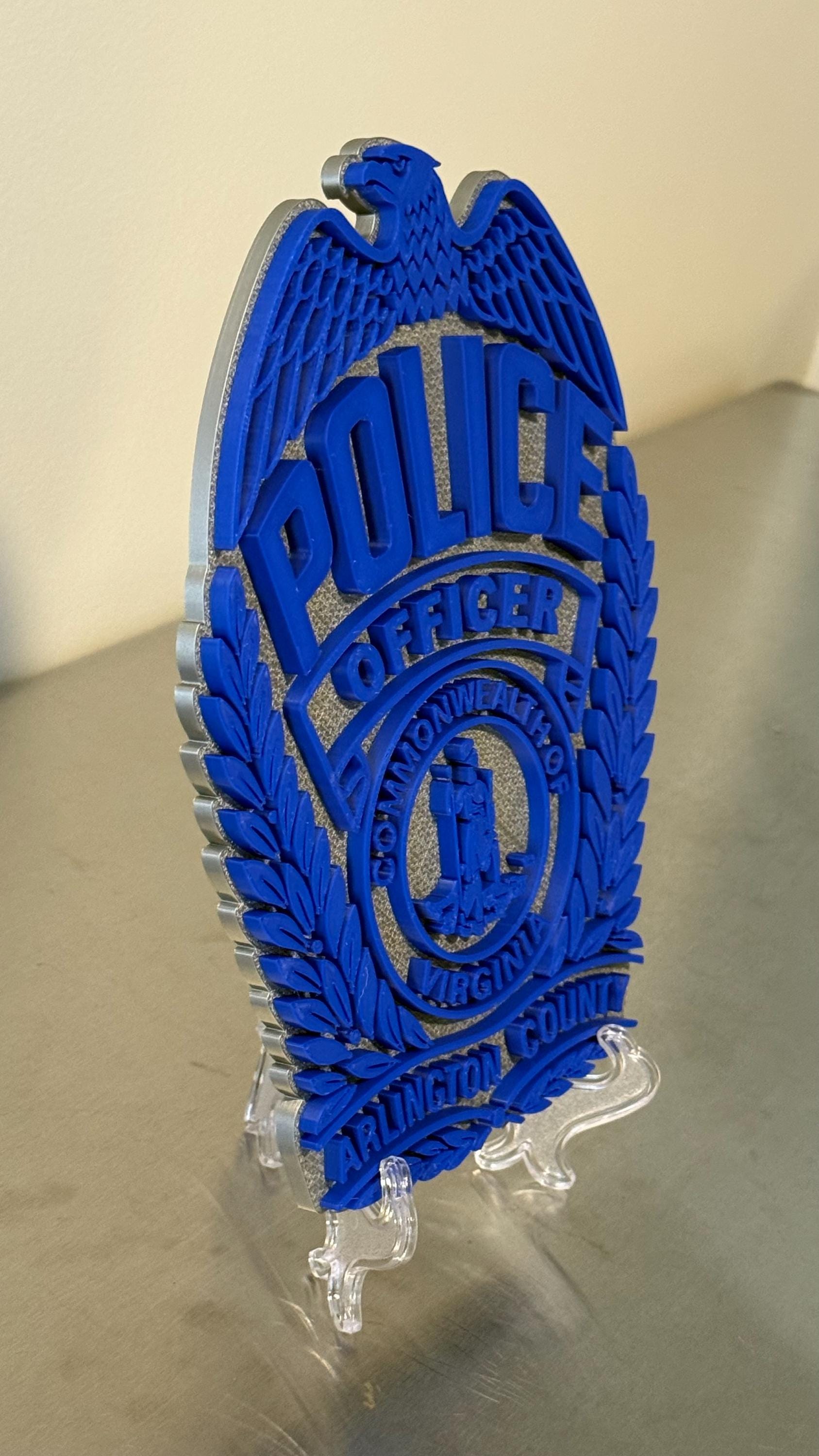 Arlington County Police Badge 3D Plaque - First Responder Wall Art Virginia