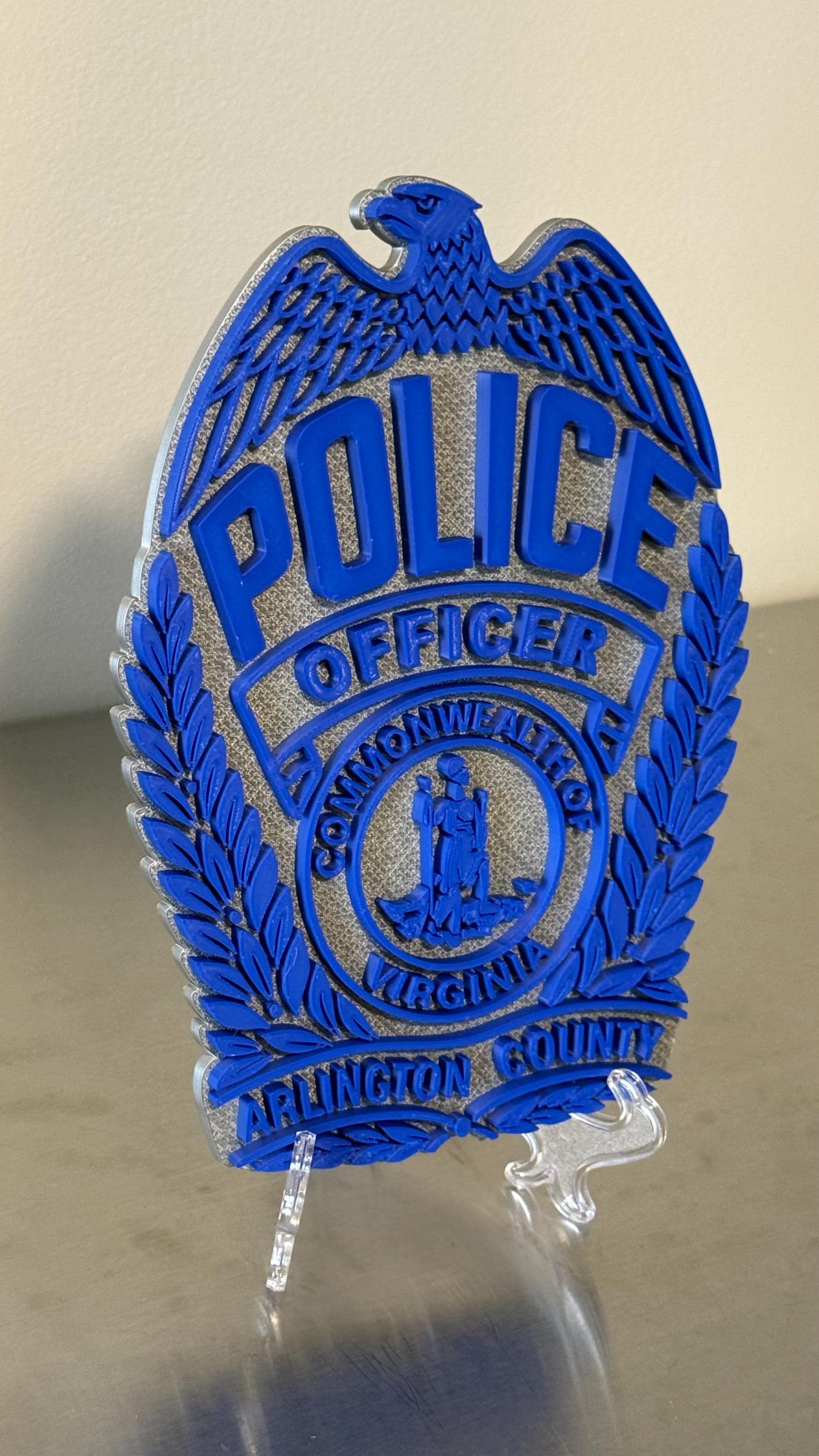 Arlington County Police Badge 3D Plaque - First Responder Wall Art Virginia