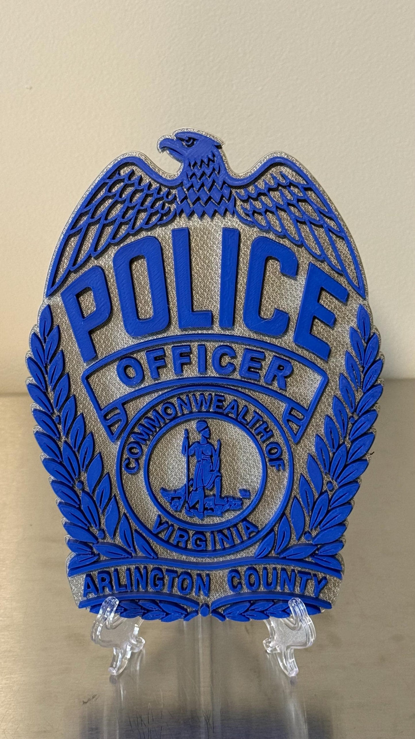 Arlington County Police Badge 3D Plaque - First Responder Wall Art Virginia
