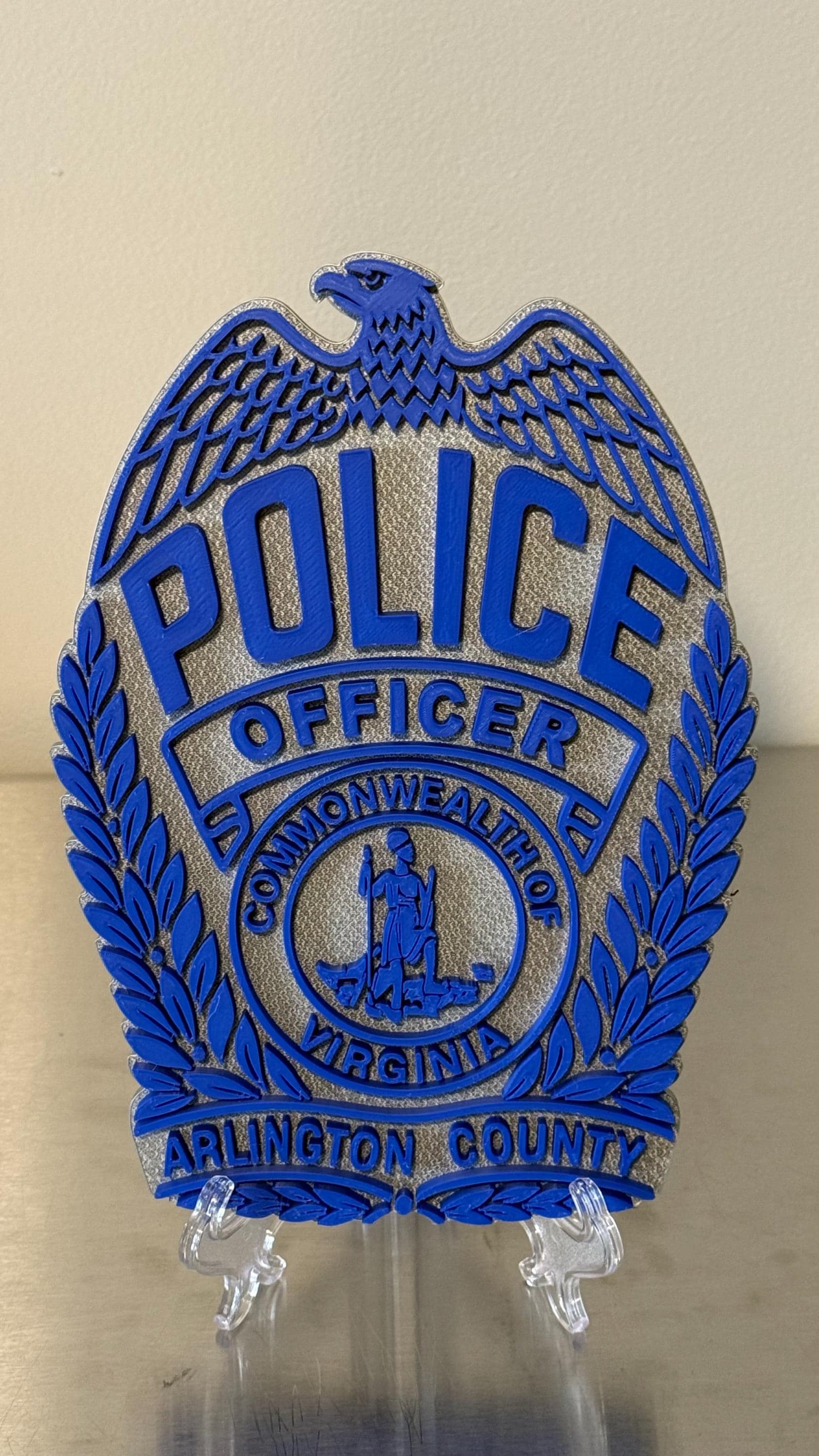 Arlington County Police Badge 3D Plaque - First Responder Wall Art Virginia