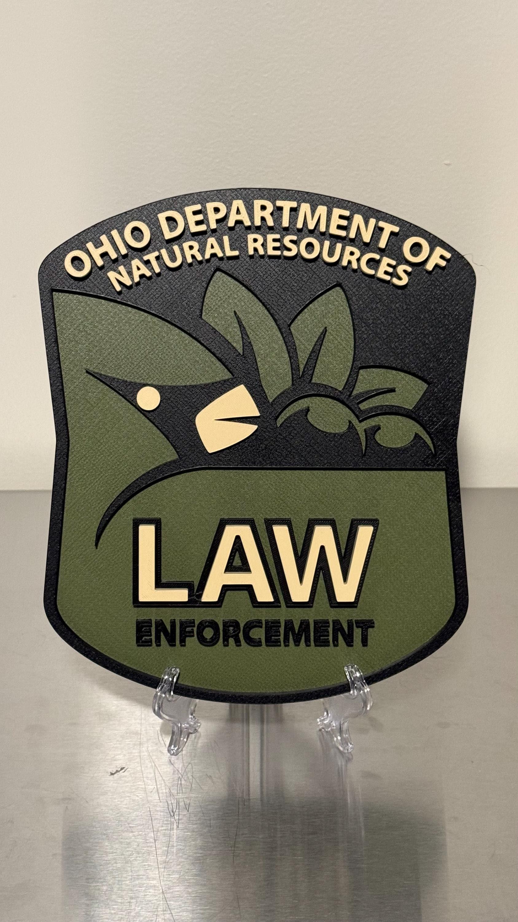 ODNR Law Enforcement 3D Plaque - Ohio First Responder Wall Art