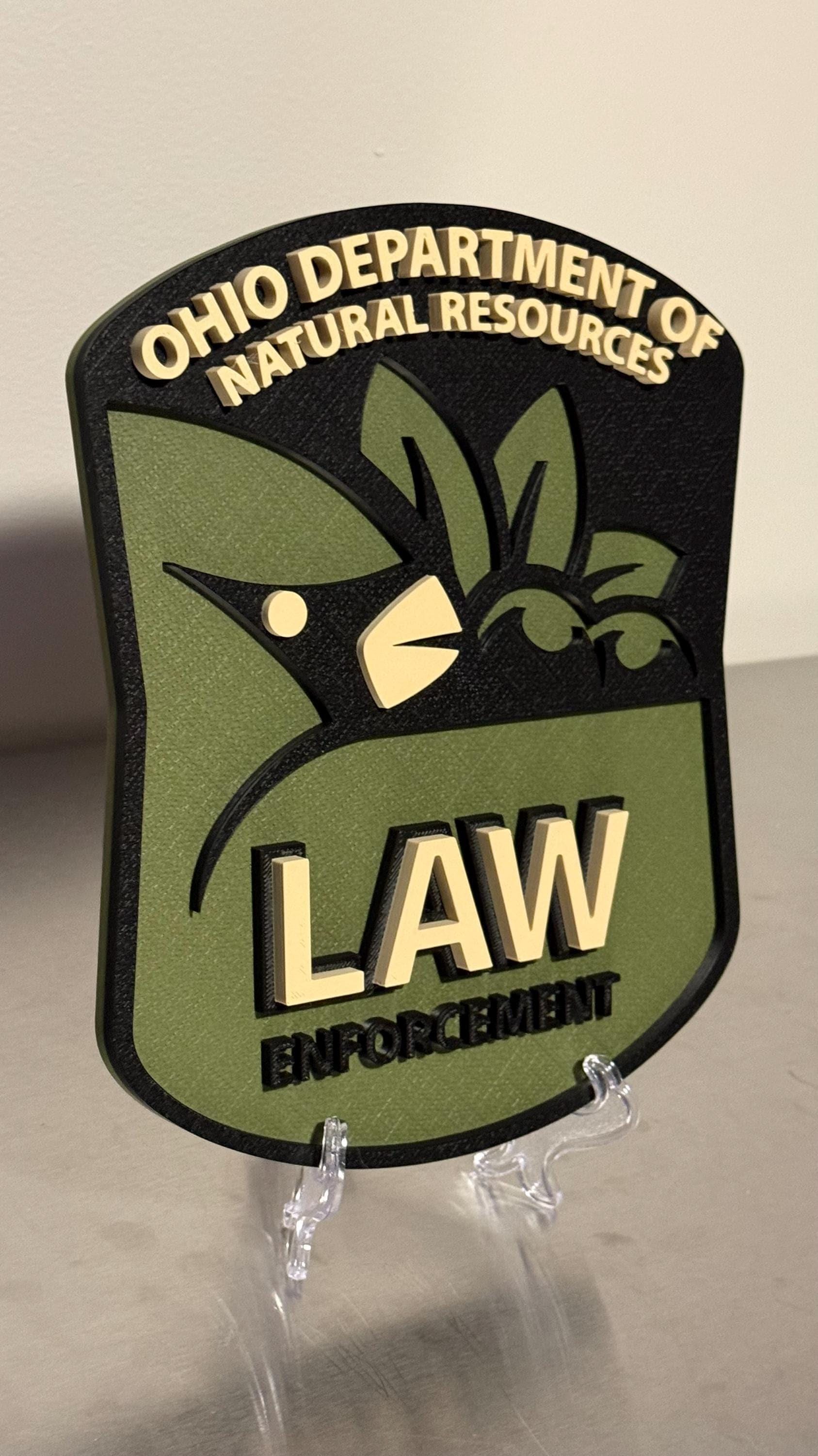 ODNR Law Enforcement 3D Plaque - Ohio First Responder Wall Art