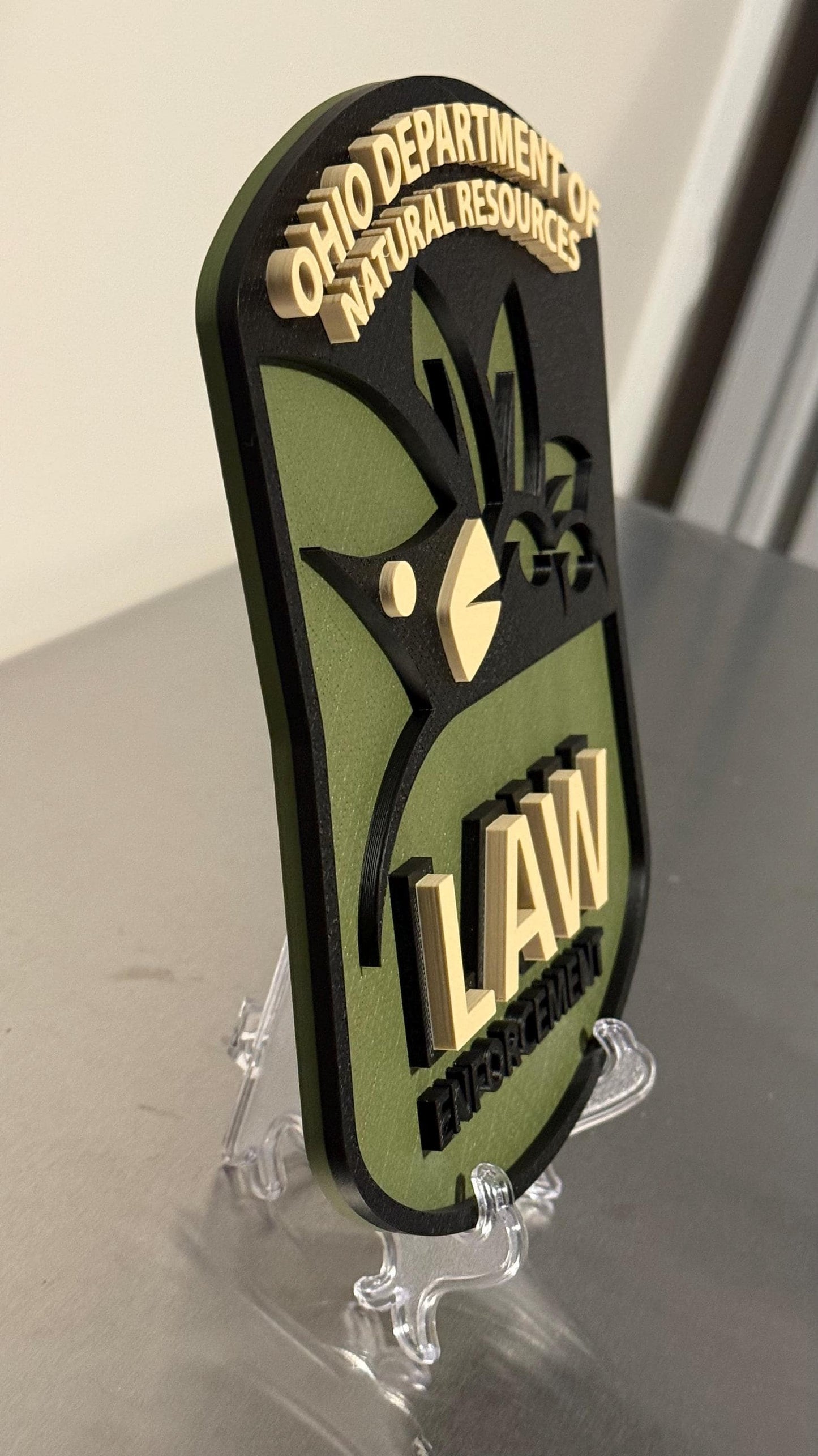 ODNR Law Enforcement 3D Plaque - Ohio First Responder Wall Art