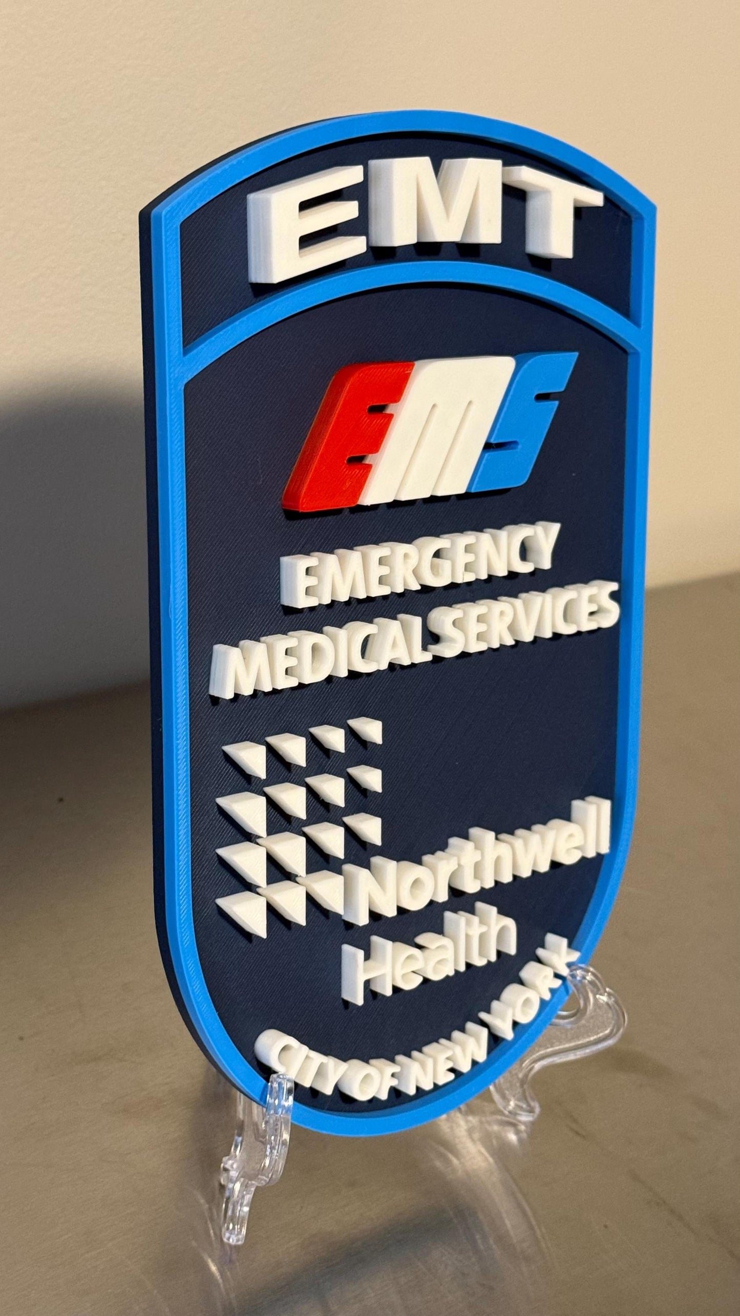 Northwell Health EMS 3D Display Plaque EMT Paramedic First Responder Gift New York