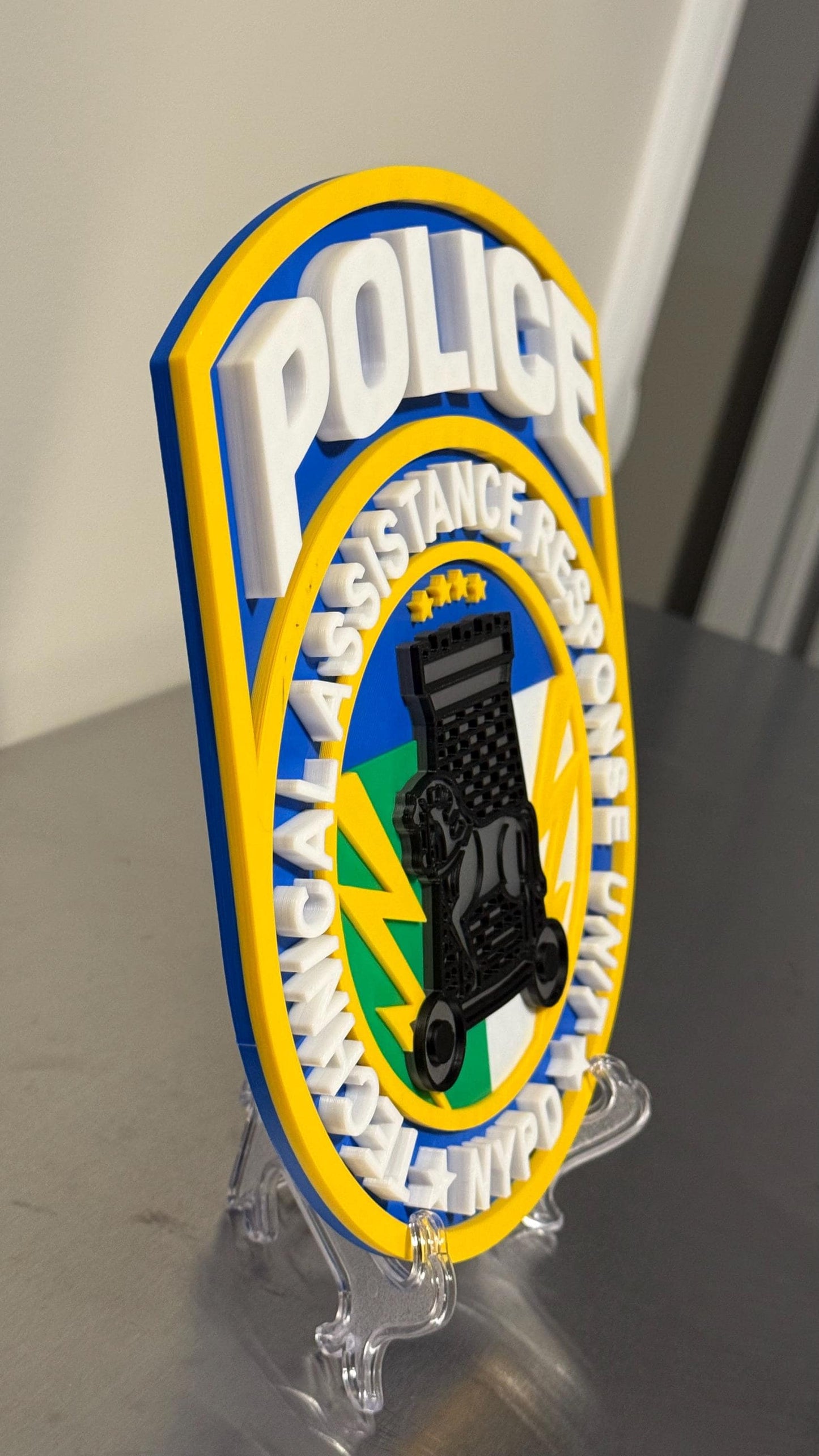 NYPD TARU 3D Plaque: Embossed Police Wall Display