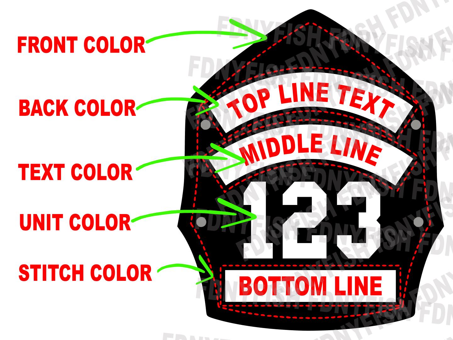 Customizable Fire Helmet Front Shield Display Plaque Firefighter Gift EMS Gift