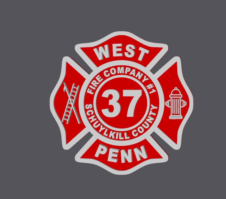 Two Color Customizable Fire Department Maltese Cross 3D Plaque First Responder Wall Art