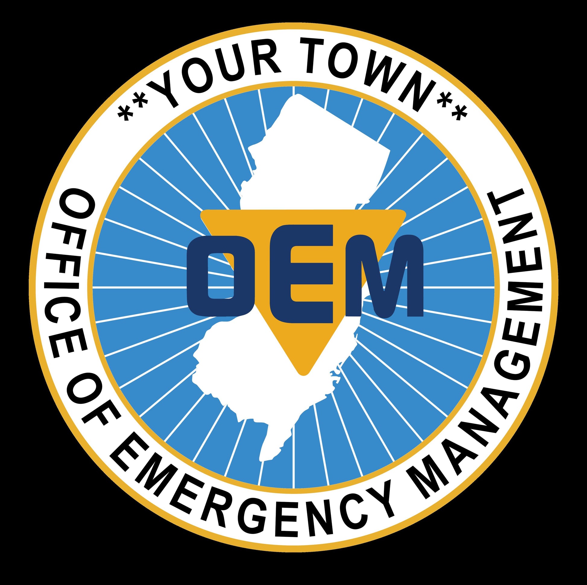 Customizable New Jersey OEM 3D Display Plaque Emergency Management NJ New Jersey