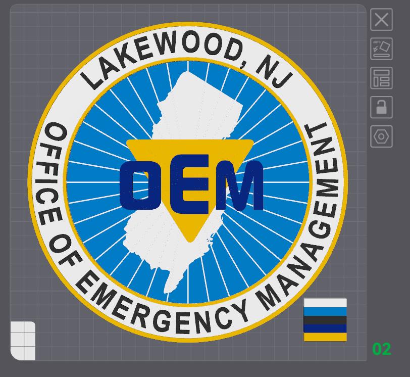 Customizable New Jersey OEM 3D Display Plaque Emergency Management NJ New Jersey