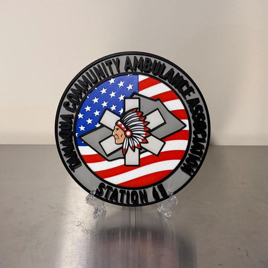 Tamaqua Ambulance Station 65 3D Embossed Plaque - Pennsylvania First Responder Wall Art