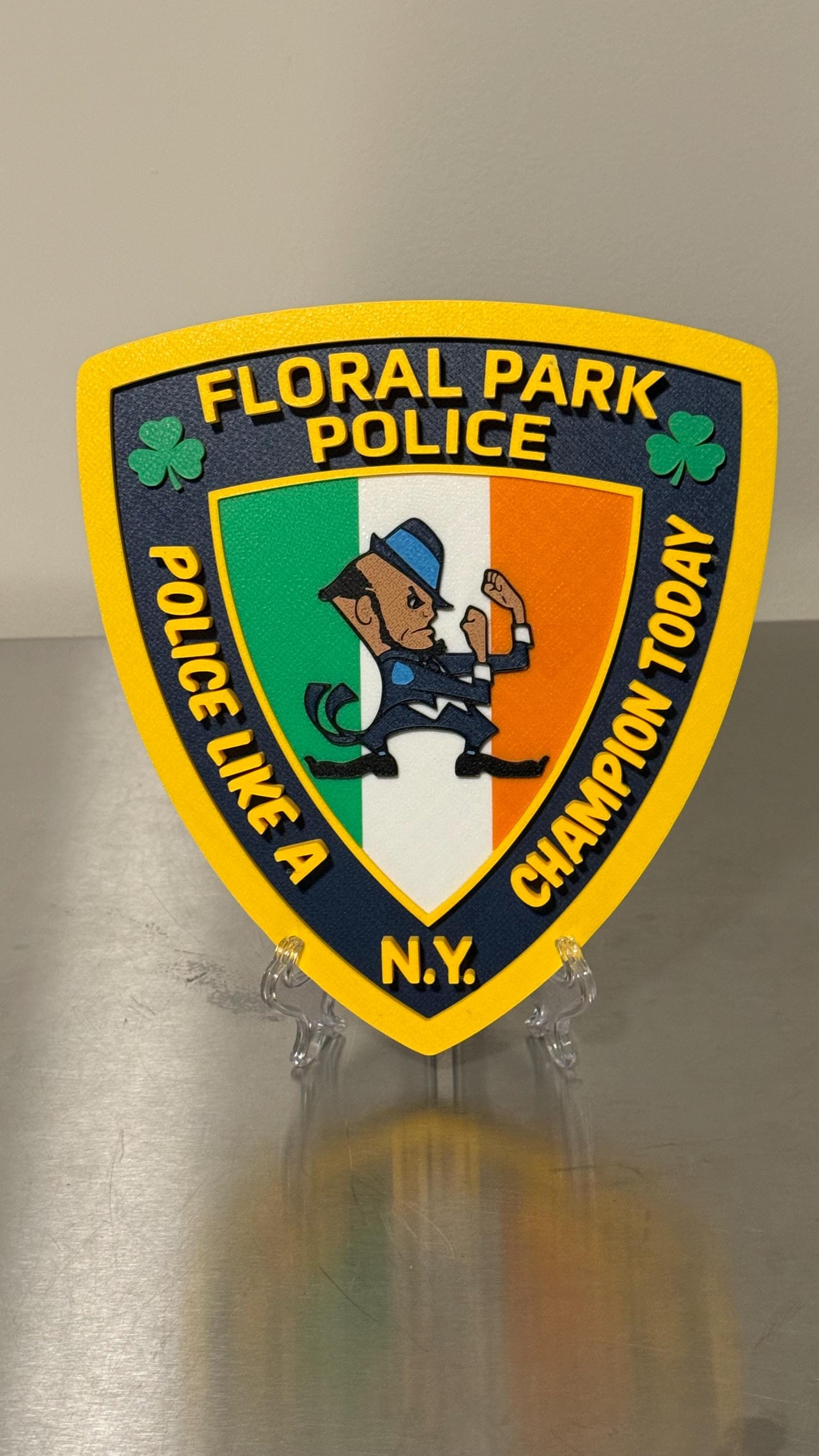 Floral Park Police Department 3D Plaque: Long Island First Responder Wall Decor New York