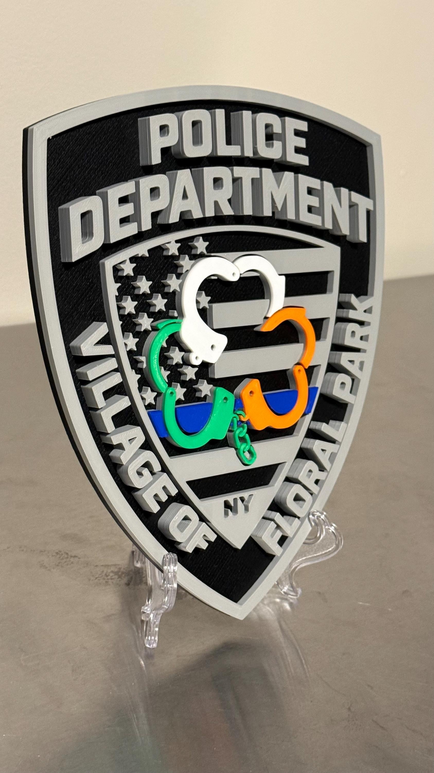 Floral Park Police Department 3D Plaque: Long Island First Responder Wall Decor New York
