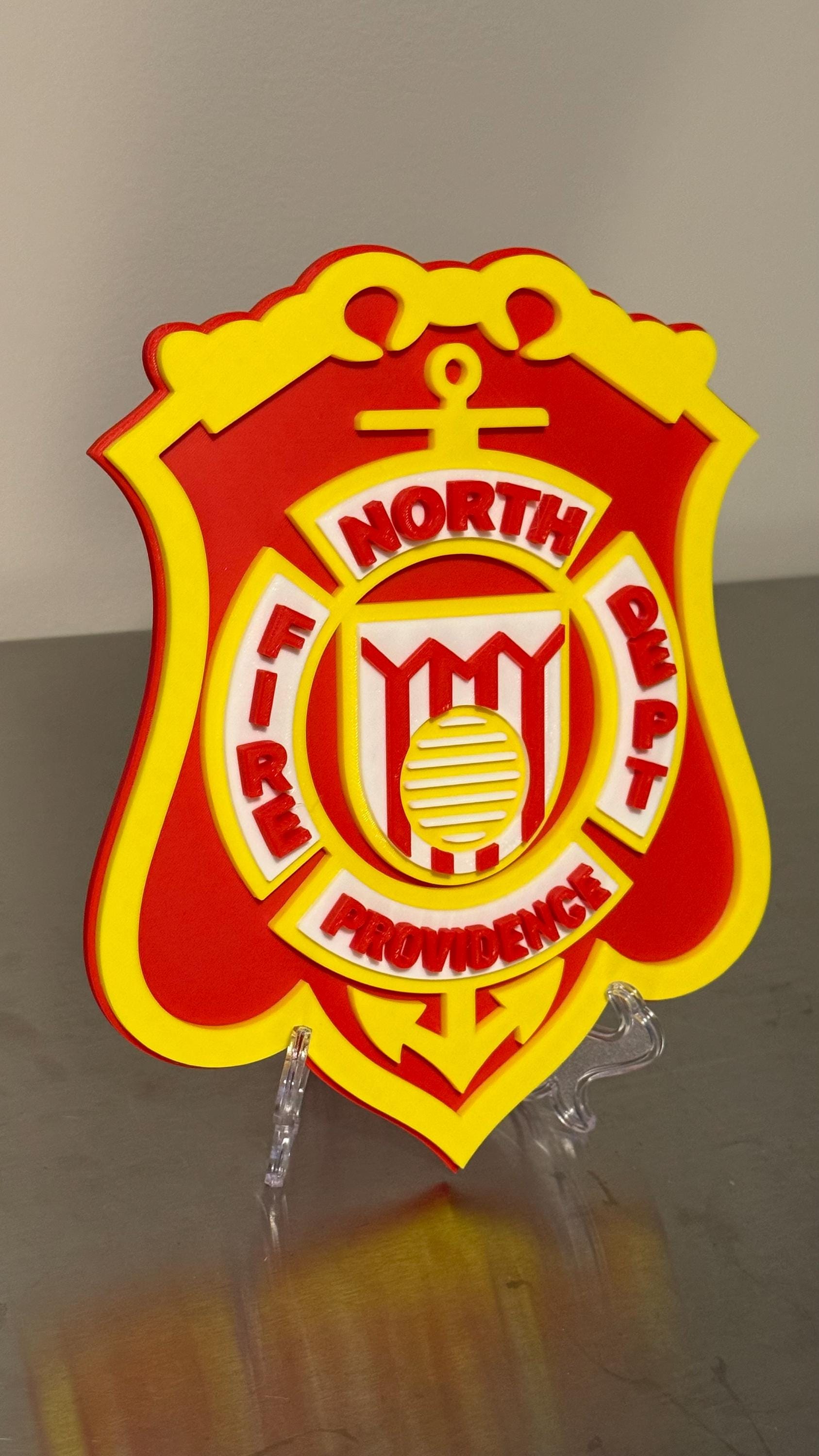 North Providence RI Fire Department Plaque: First Responder Wall Art Rhode Island