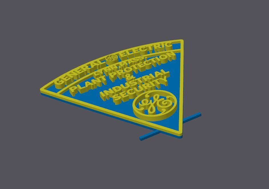 GE General Electric Plant Protection Security 3D Embossed Plaque: First Responder Wall Art MA