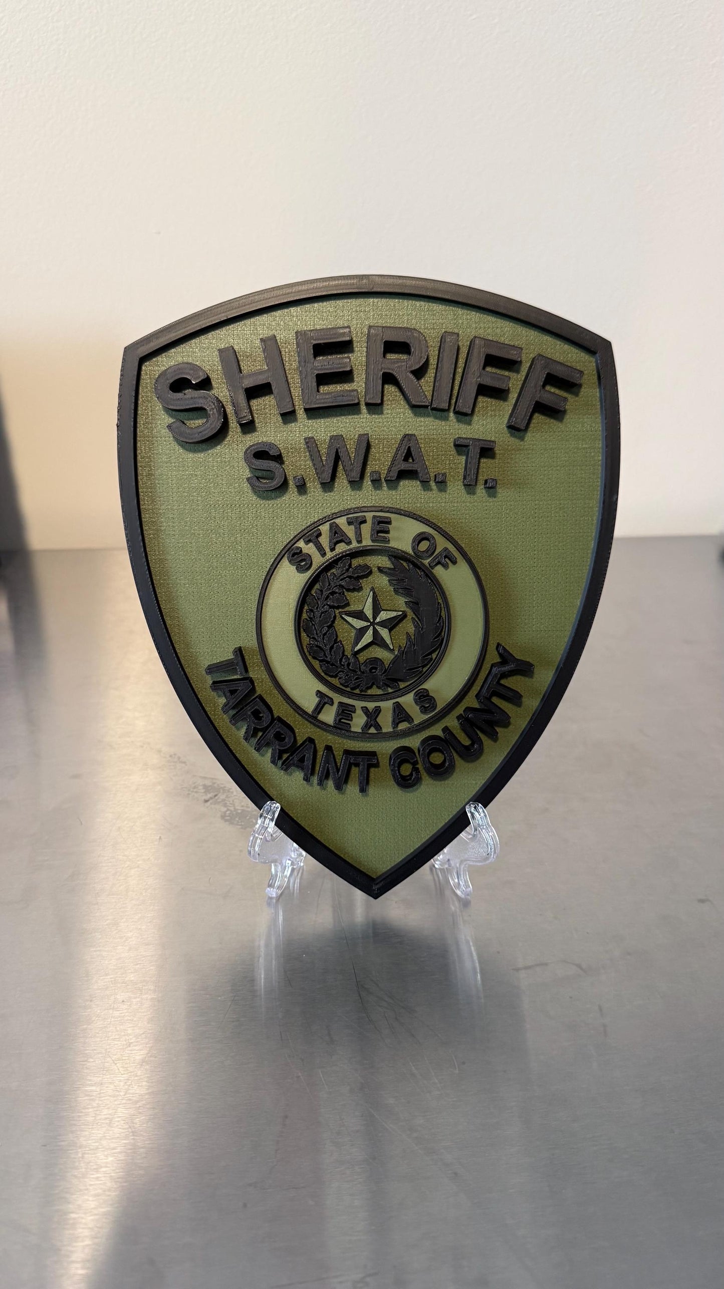 Tarrant County Sheriff SWAT 3D Plaque, First Responder Wall Art Texas